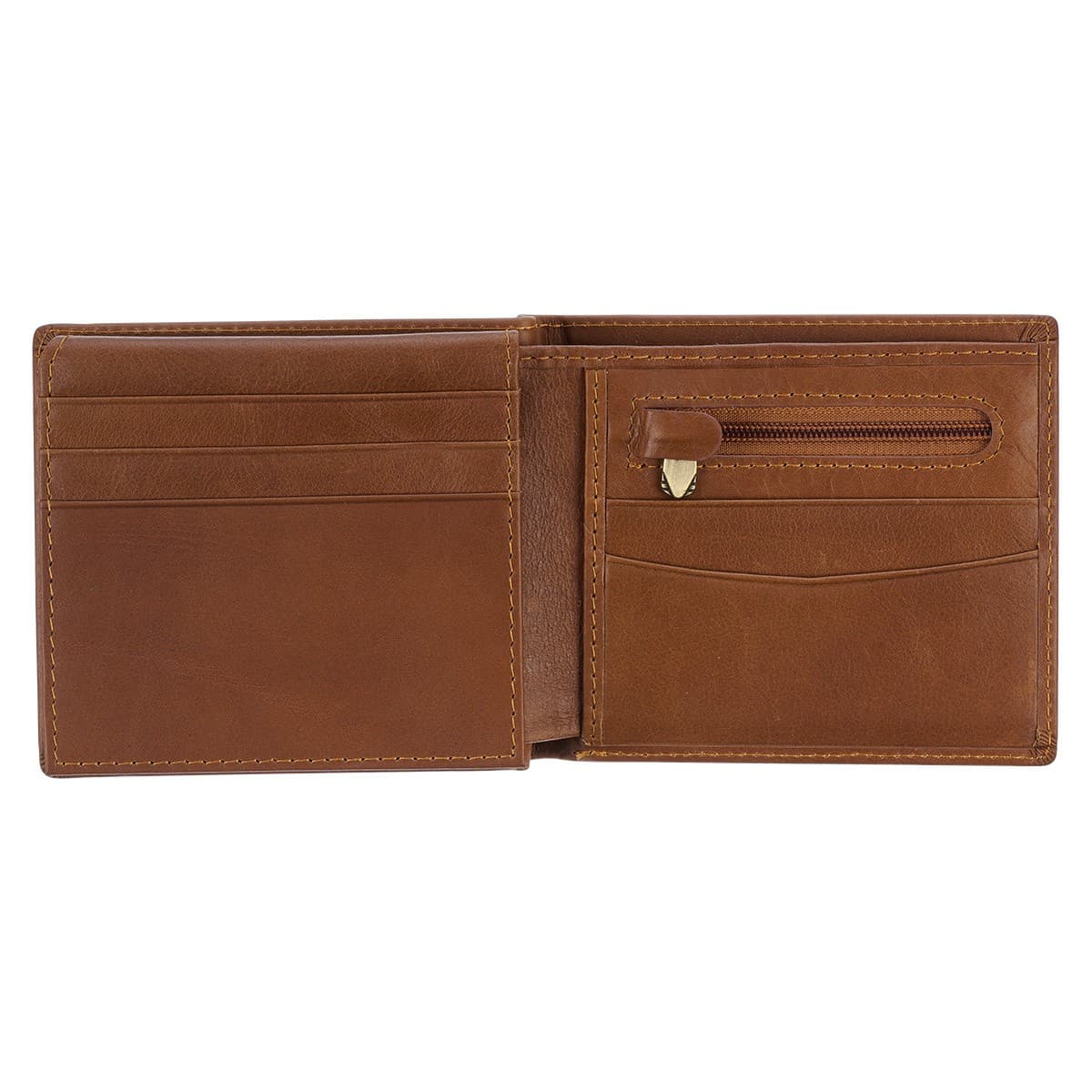WALLET LEATHER BROWN SEEK FIRST THE KINGDOM BADGE MATT 6:33 - 3