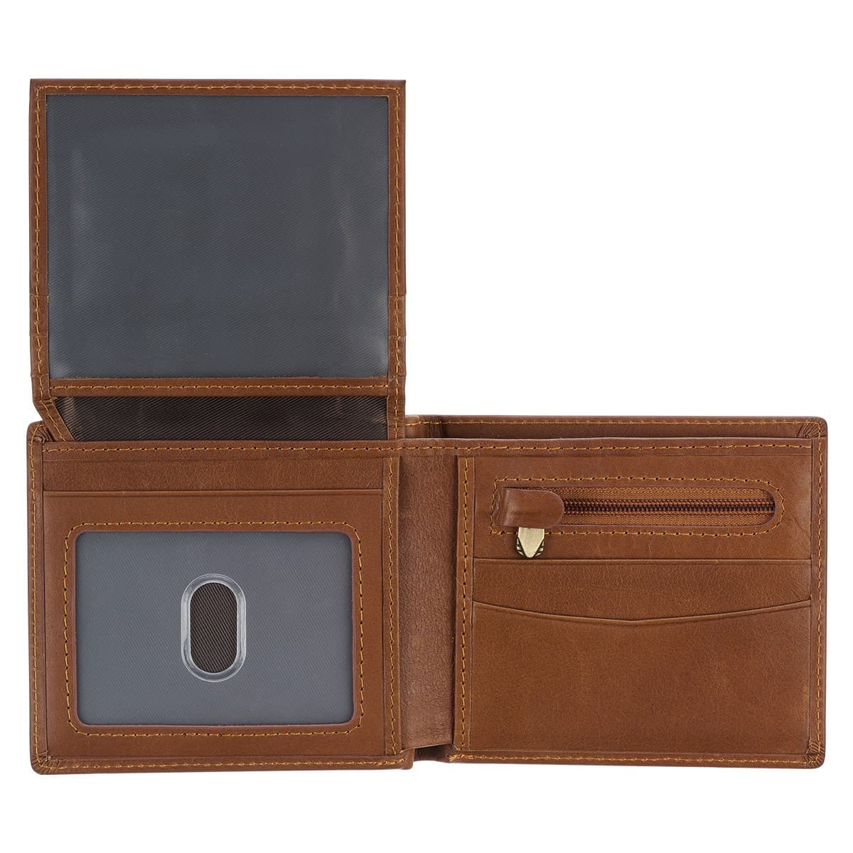 WALLET LEATHER BROWN SEEK FIRST THE KINGDOM BADGE MATT 6:33 - 4