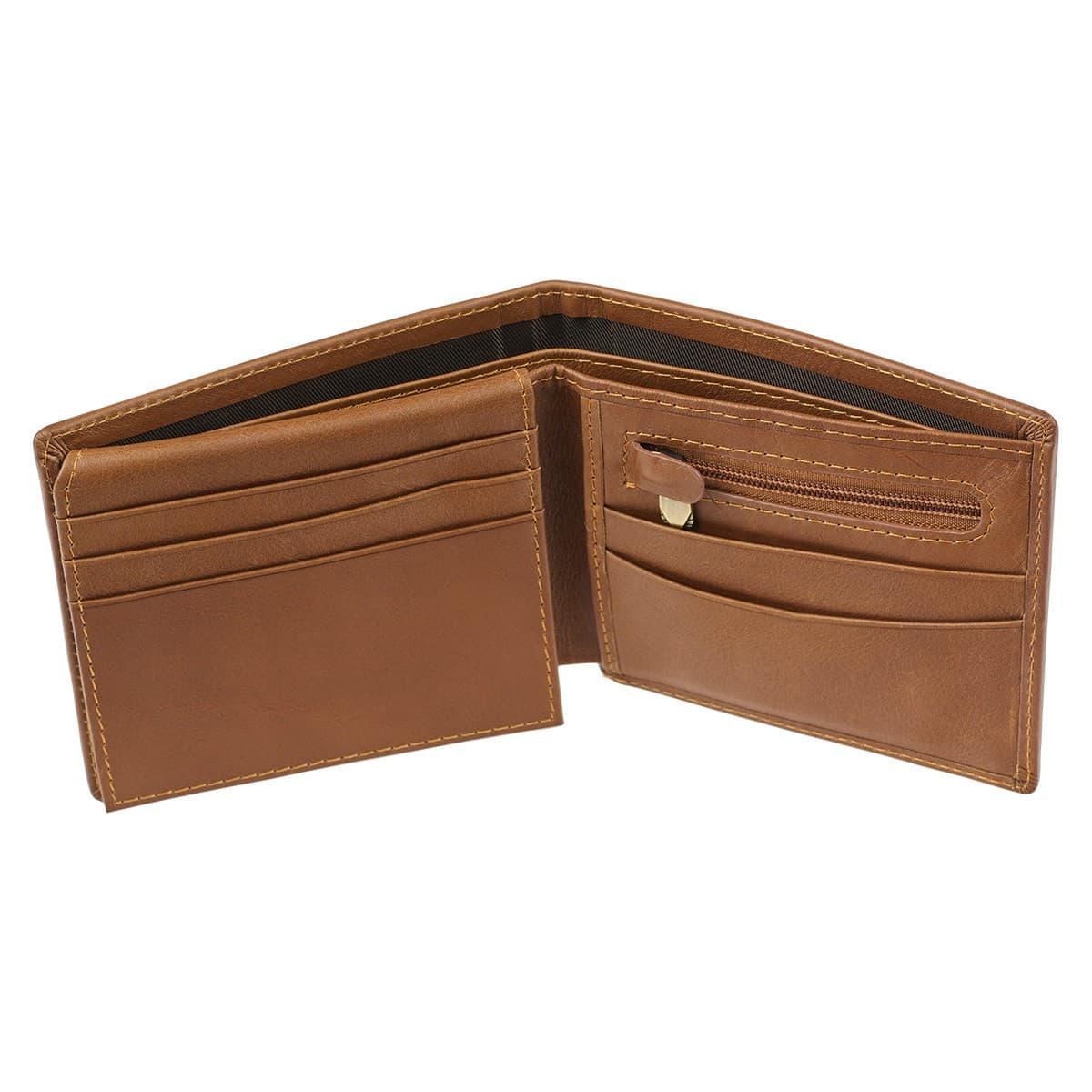 WALLET LEATHER BROWN SEEK FIRST THE KINGDOM BADGE MATT 6:33 - 5