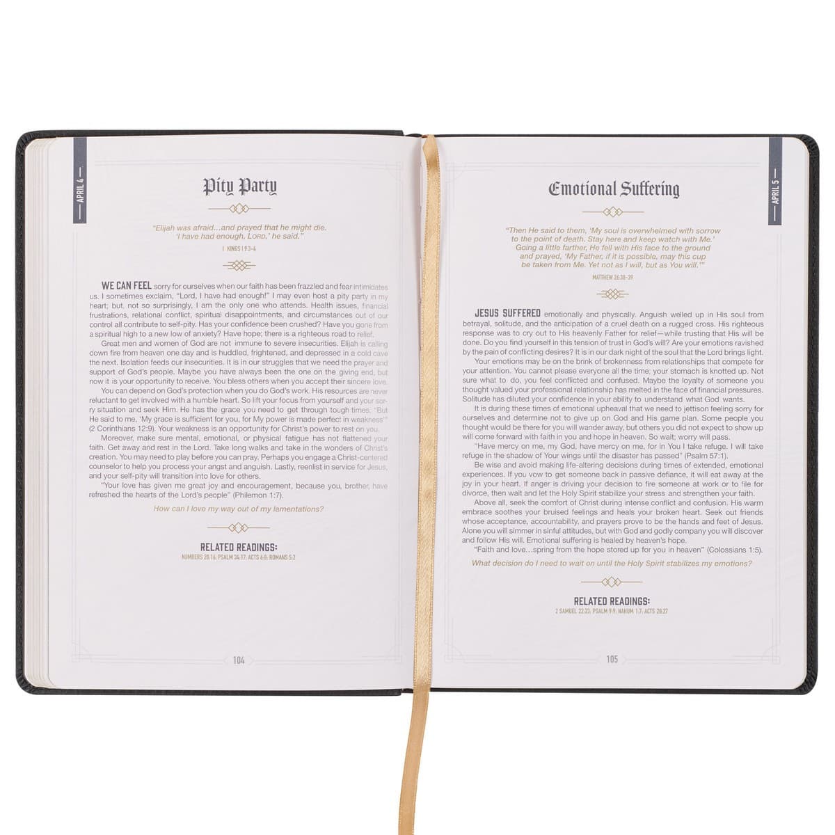 Devotional God's Daily Wisdom for Men Faux Leather - 5