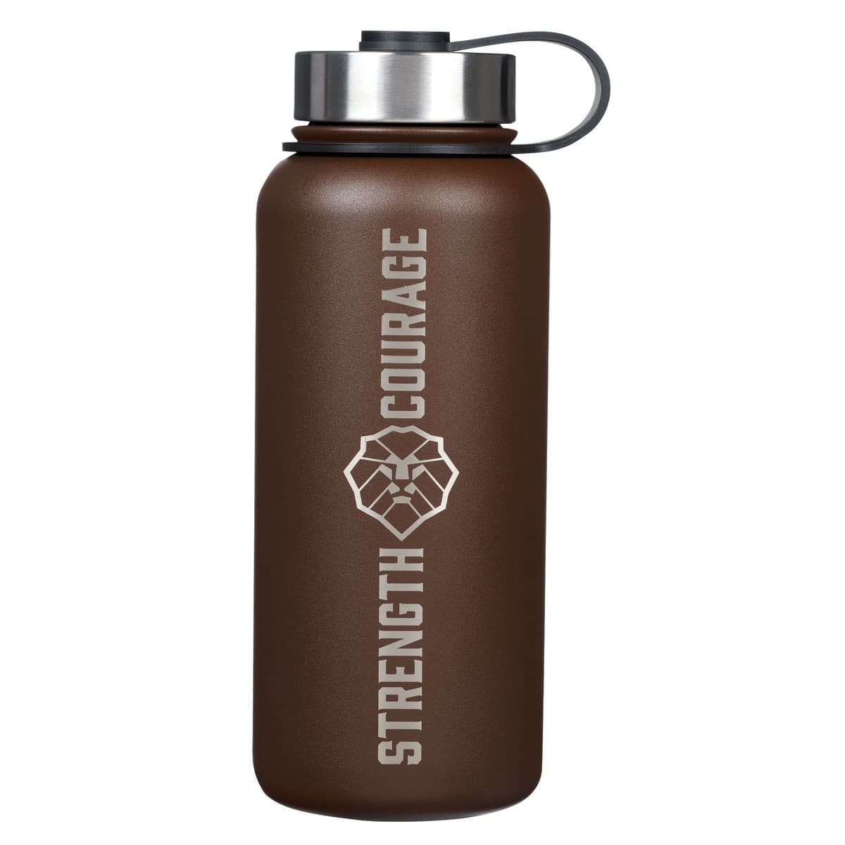 Water Bottle SS Brown Lion Josh 1:9 - 1