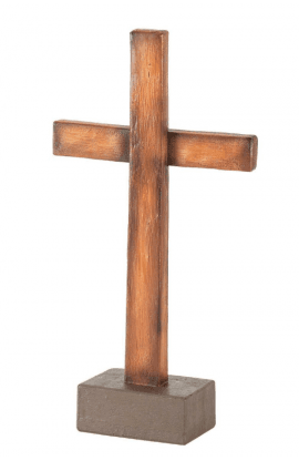 Cross Tabletop Wood Look Cross Resin 11.75 thumbnail 3