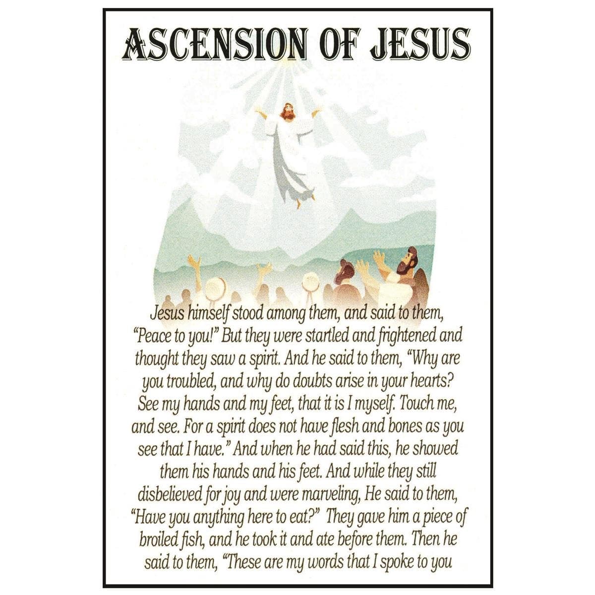 Cross Figurine Card Ascension Of Jesus - 3