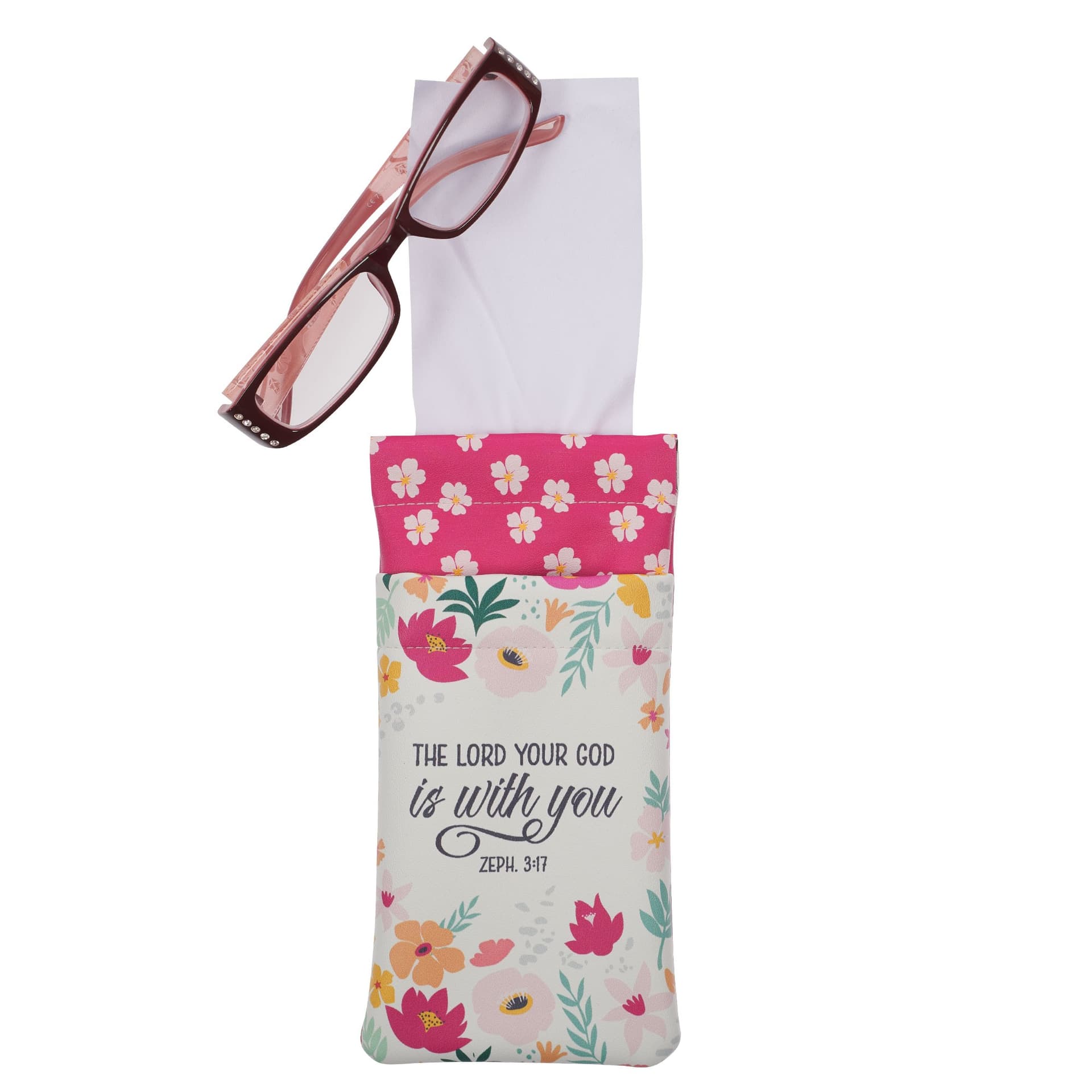 Eyeglass Case God is With You Zeph 3:17 - 4