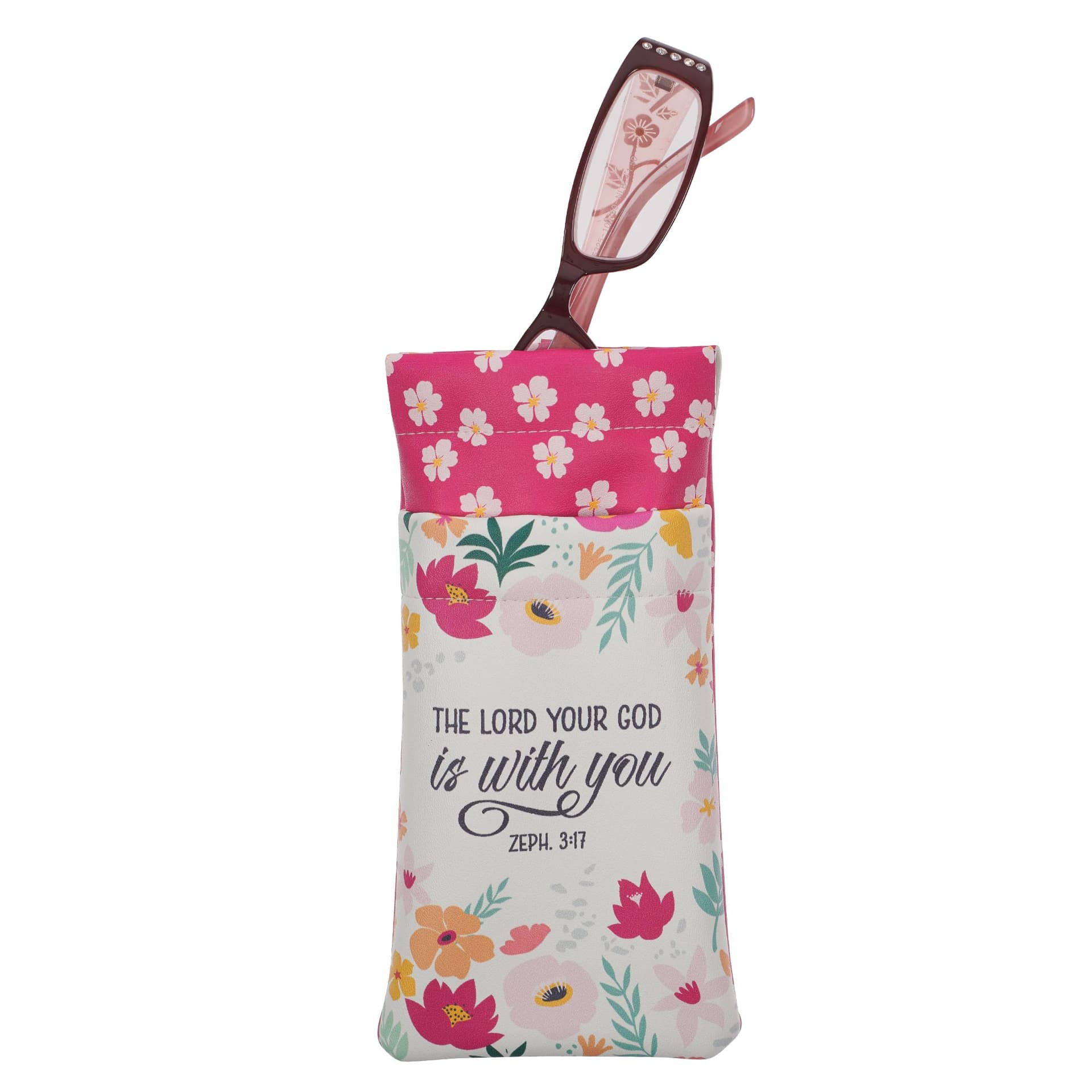Eyeglass Case God is With You Zeph 3:17 - 2