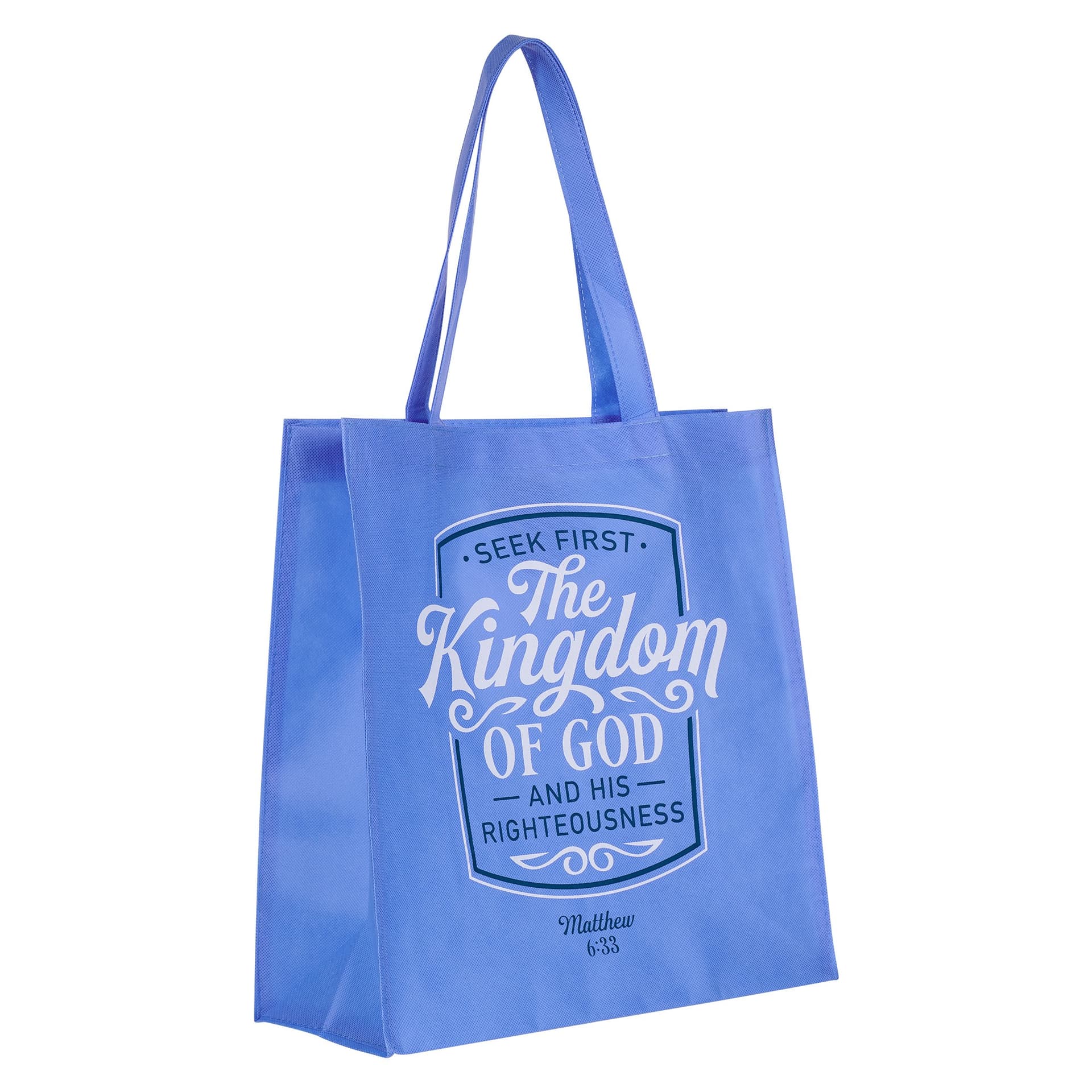 Tote Blue Seek First The Kingdom of God Matt 6:33 - 3
