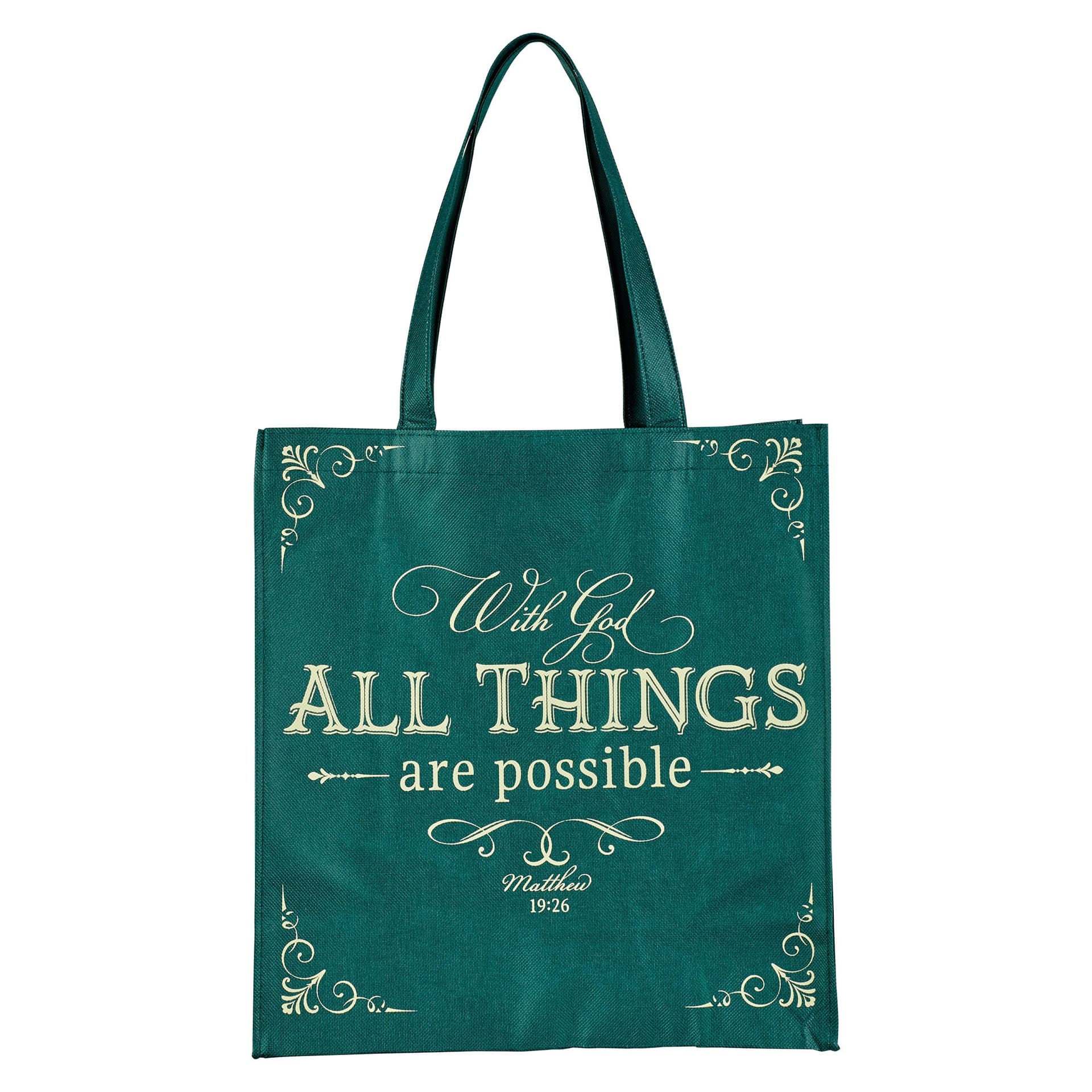 Tote Green With God All Things Matt 19:26 - 1