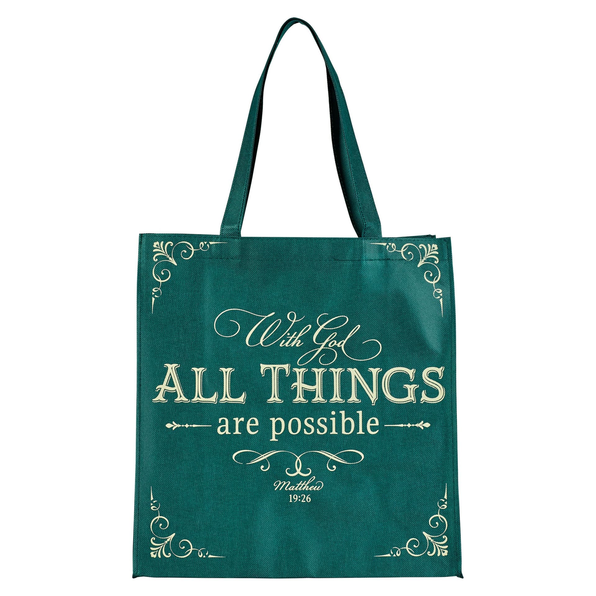 Tote Green With God All Things Matt 19:26 - 2