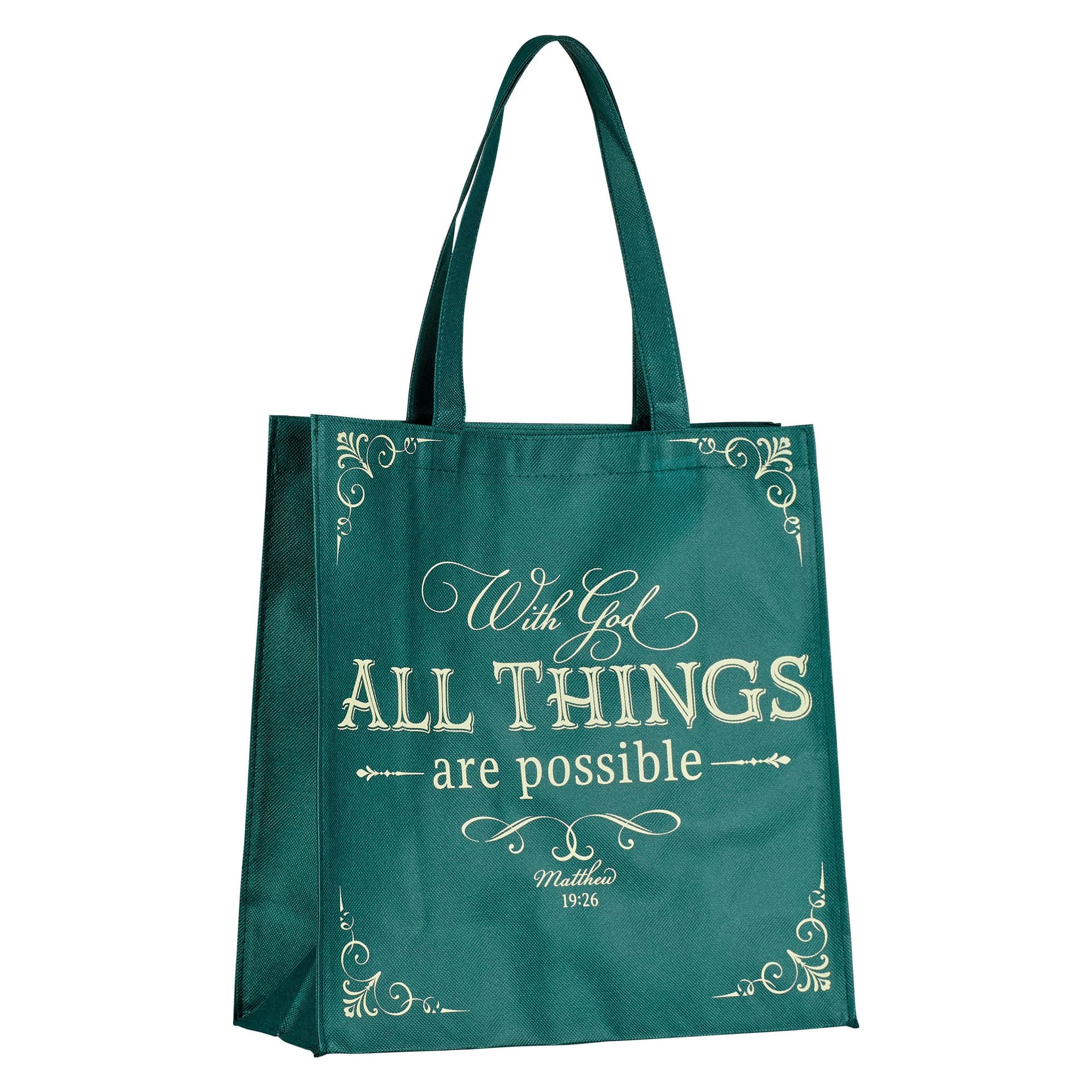 Tote Green With God All Things Matt 19:26 - 3