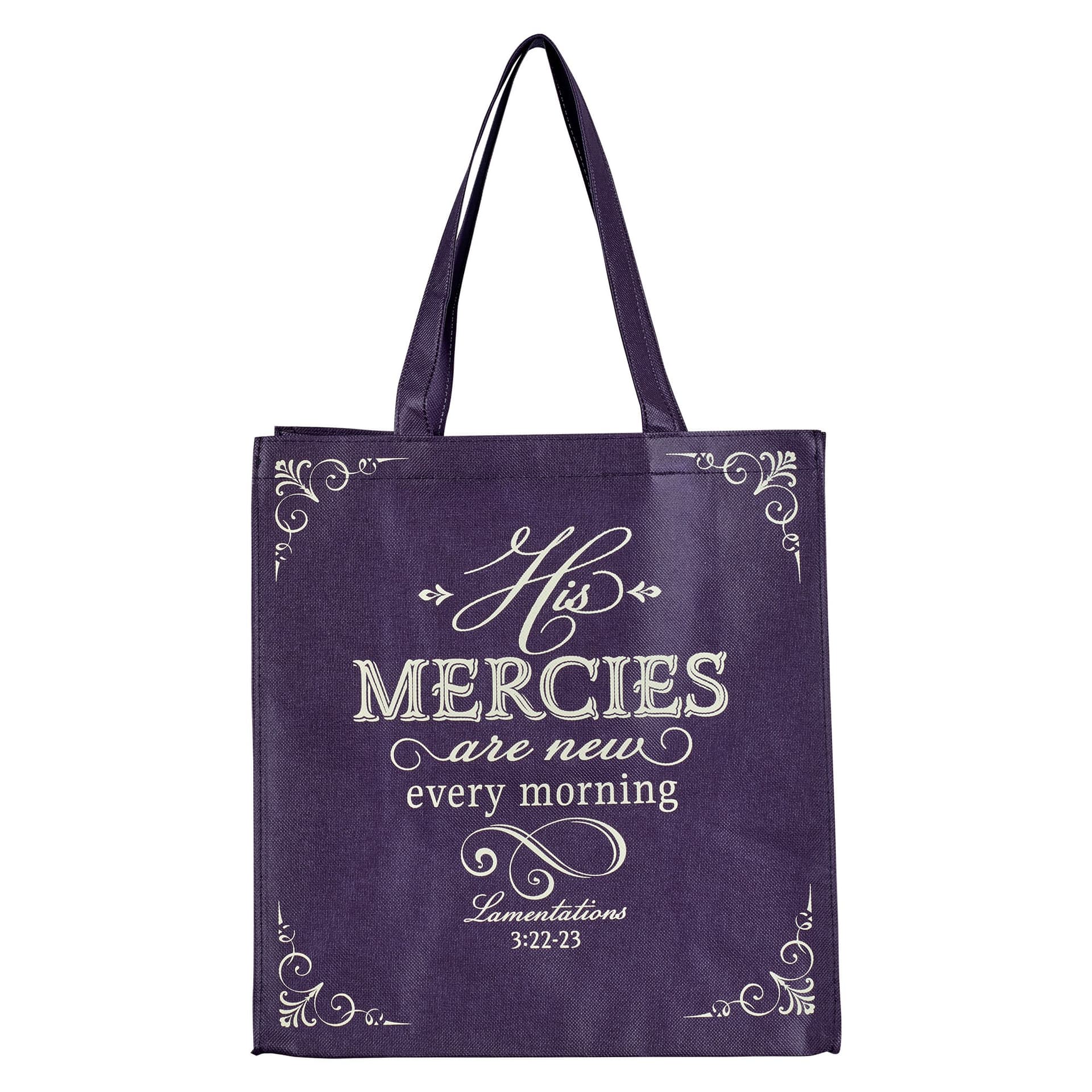 Tote Purple His Mercies Are New Lam 3:22-23 - 2