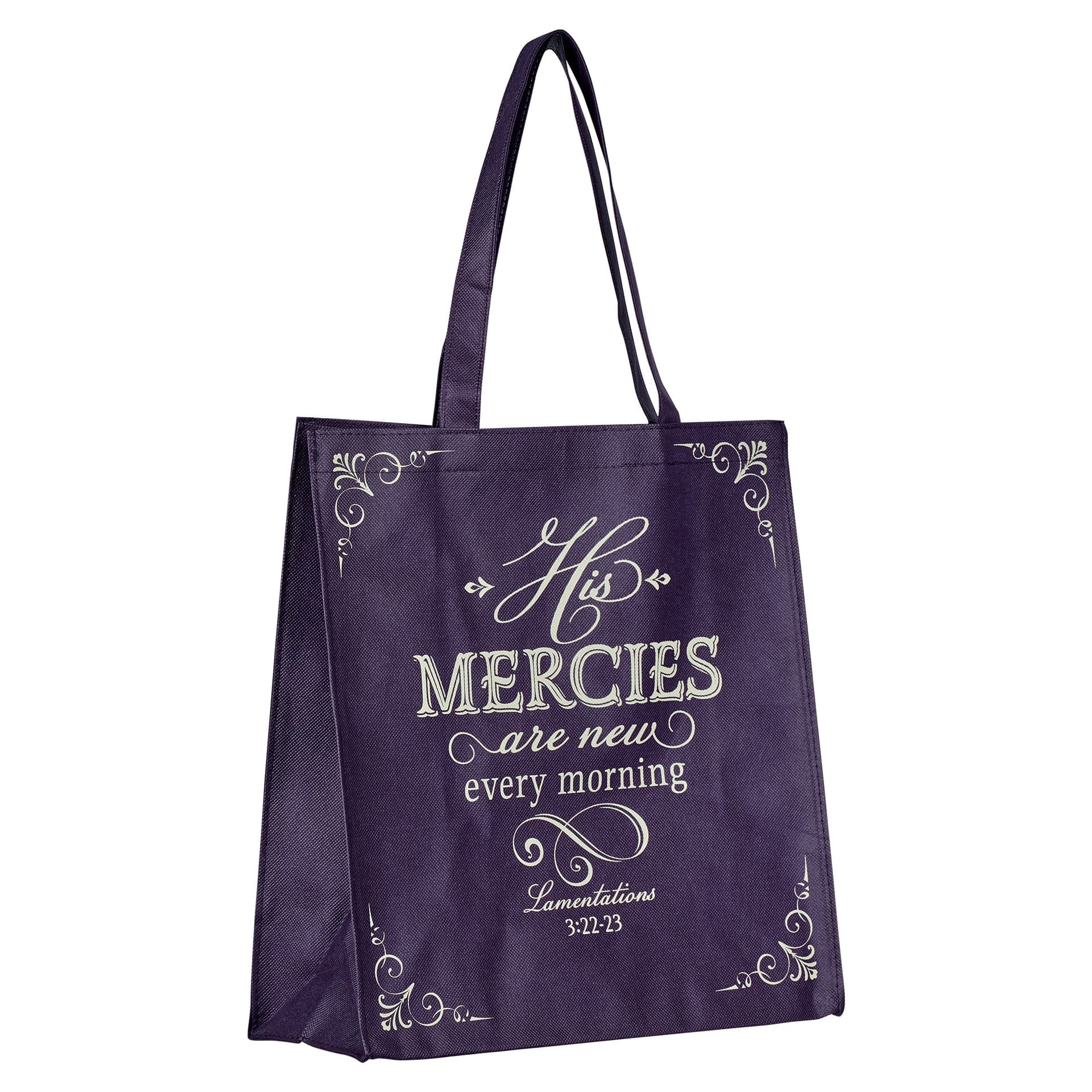 Tote Purple His Mercies Are New Lam 3:22-23 - 3