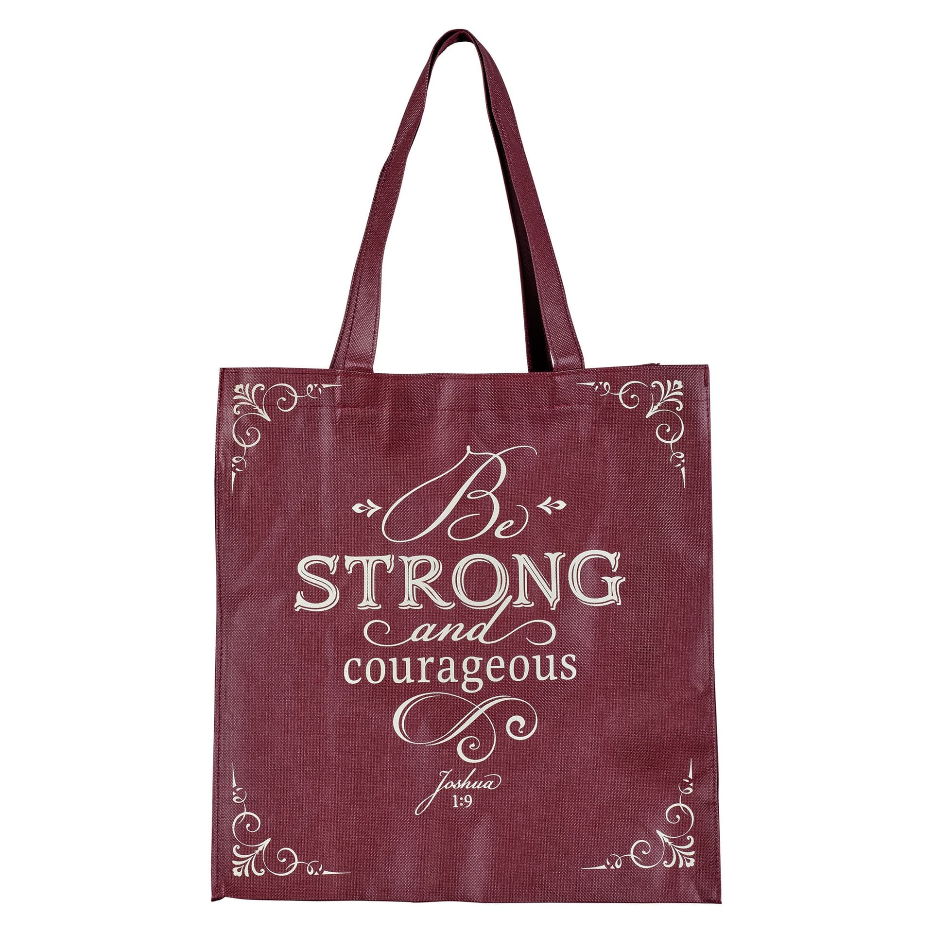 Tote Plum Be Strong and Courageous Josh 1:9 - 1