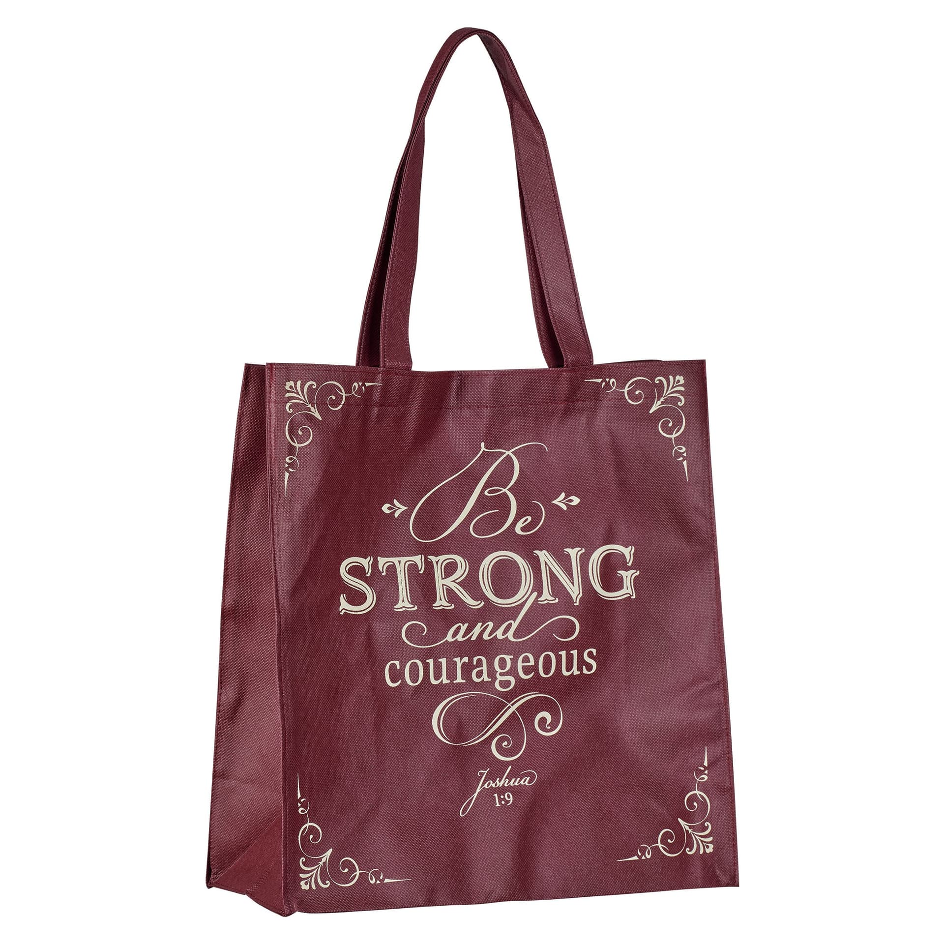 Tote Plum Be Strong and Courageous Josh 1:9 - 3