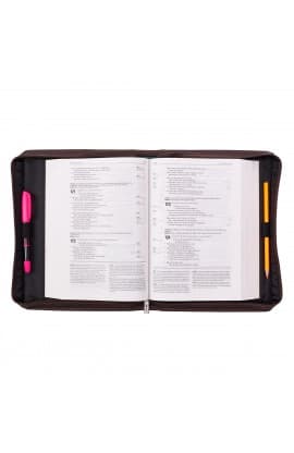 Large Bible Cover Fashion Teal Brown Blessed Luke 1:45 thumbnail 5