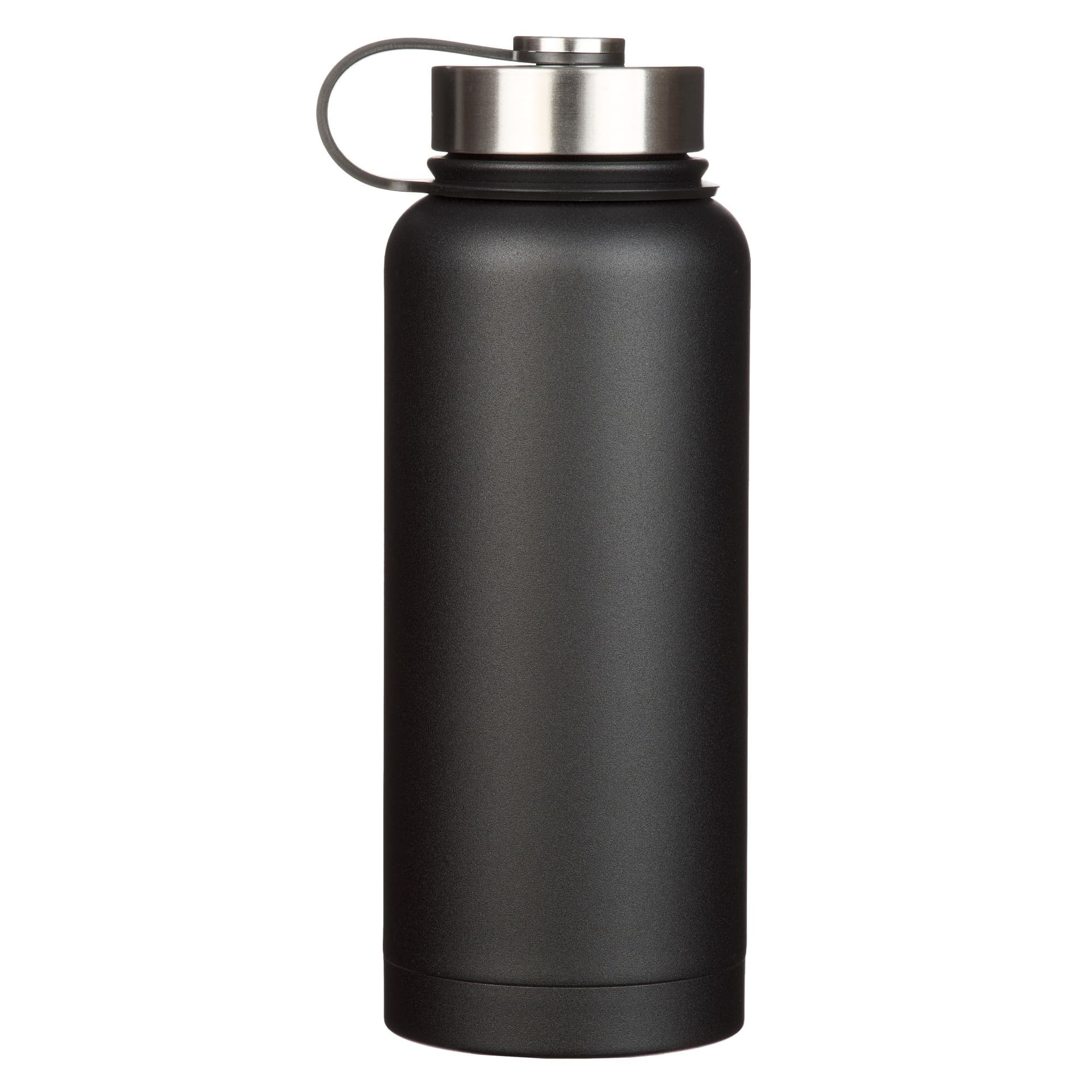 Water Bottle SS Black Be Strong and Courageous Jos - 2