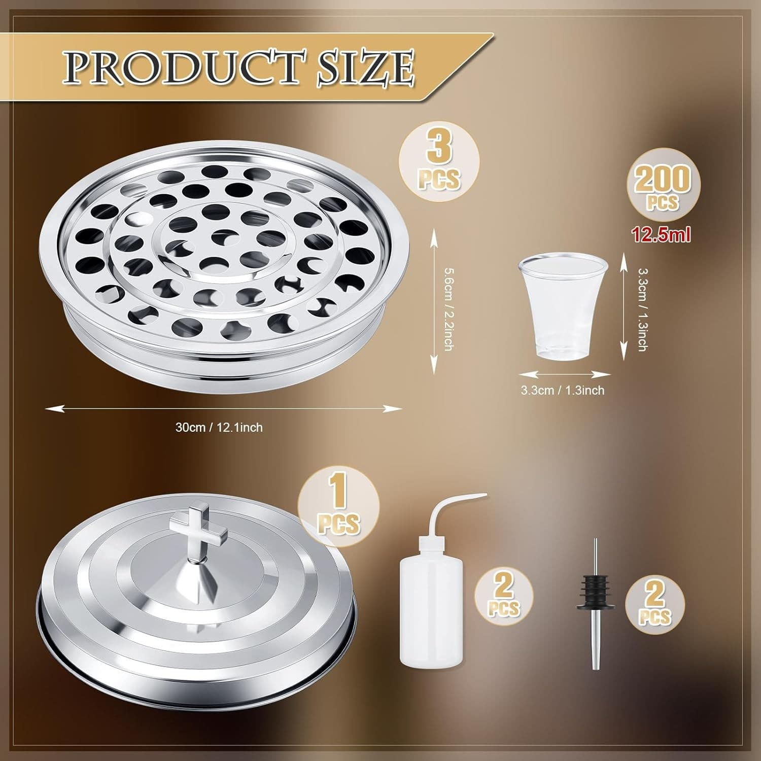 3 SETS COMMUNION TRAYS FOR CUPS WITH LIDS - 2