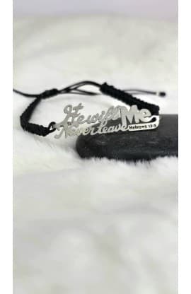 HE WILL NEVER LEAVE ME BRAIDED BRACELET thumbnail 1