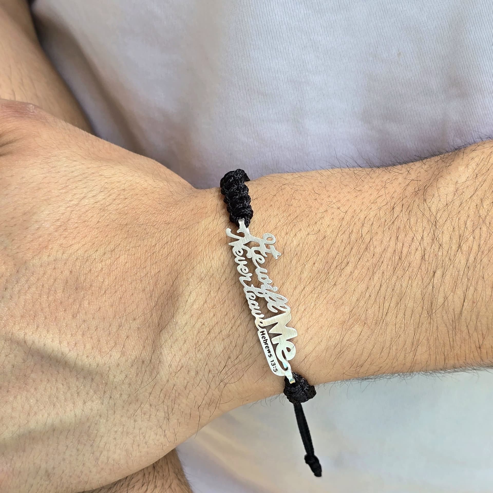 HE WILL NEVER LEAVE ME BRAIDED BRACELET - 3
