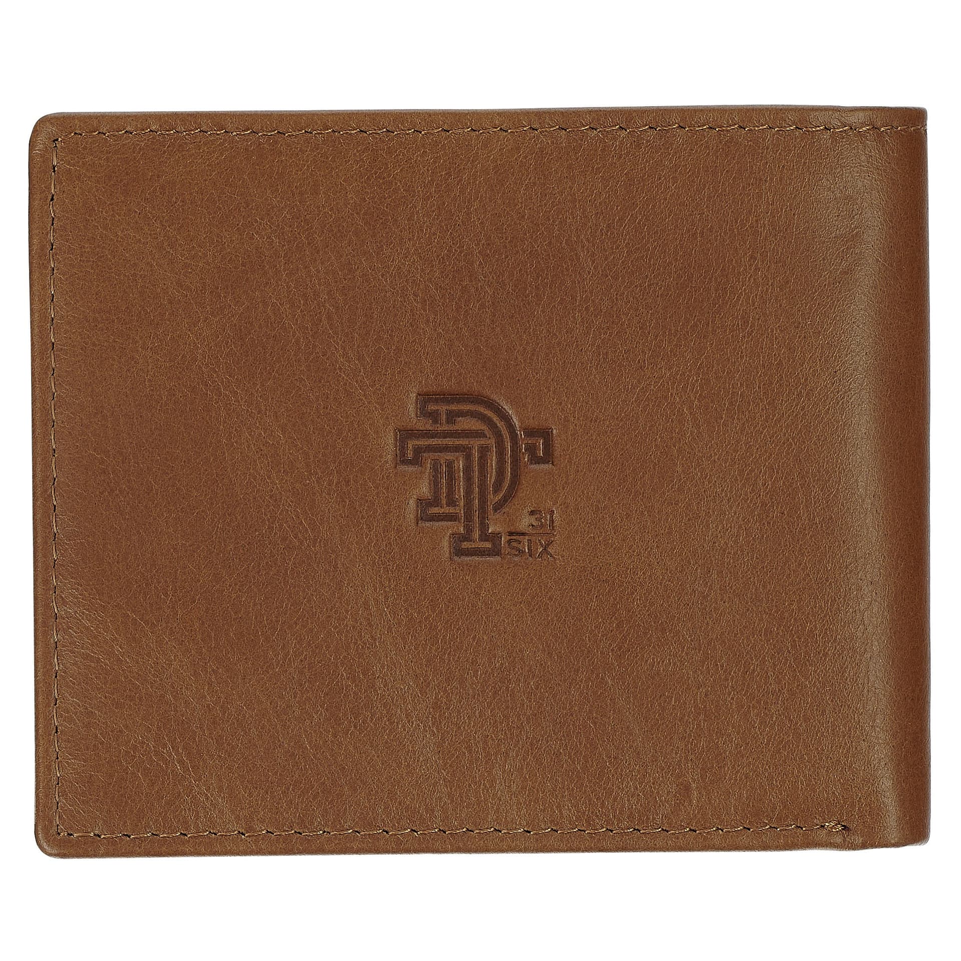 Wallet Leather Tan Be Strong and Steadfast Deut 31:6 - 2