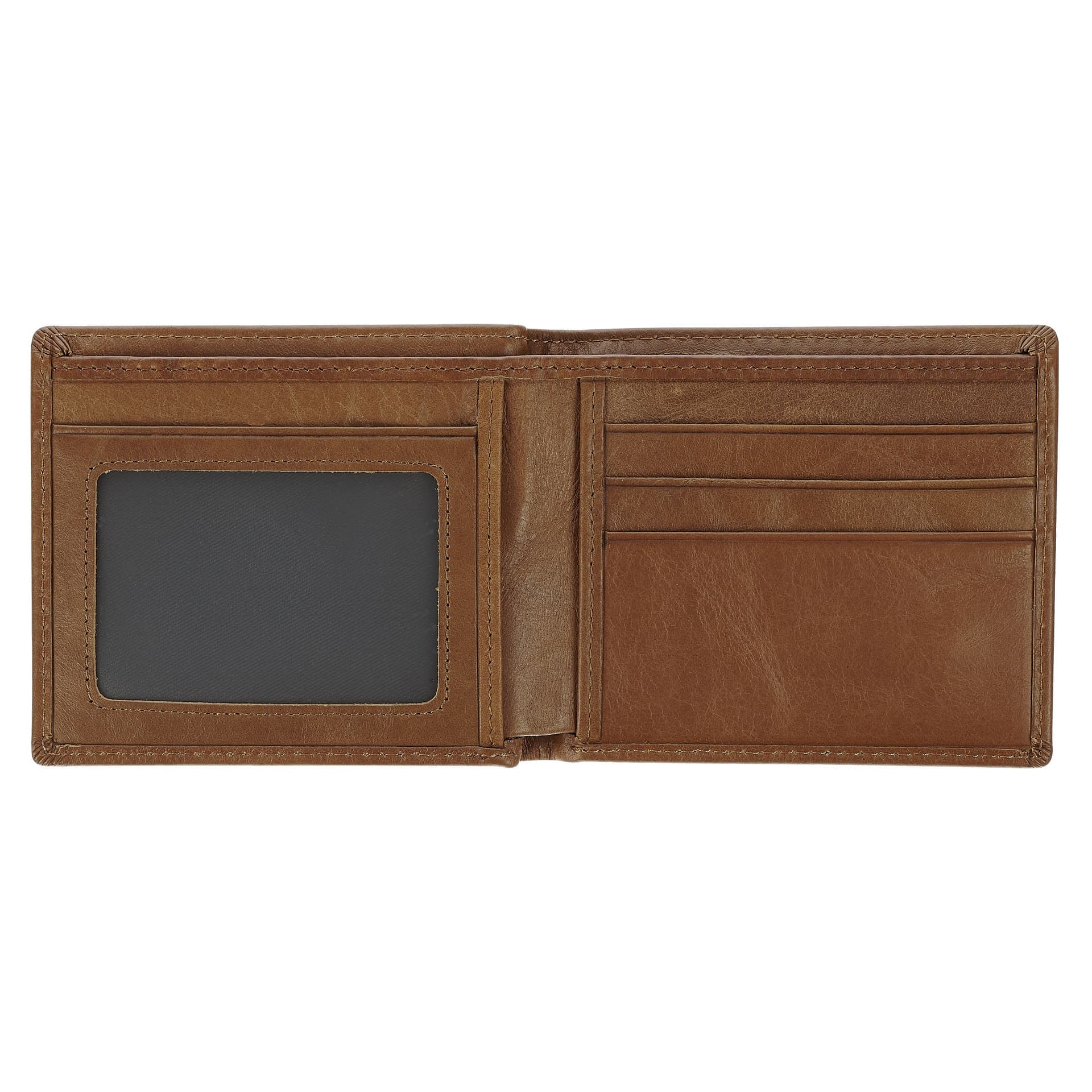 Wallet Leather Tan Be Strong and Steadfast Deut 31:6 - 4