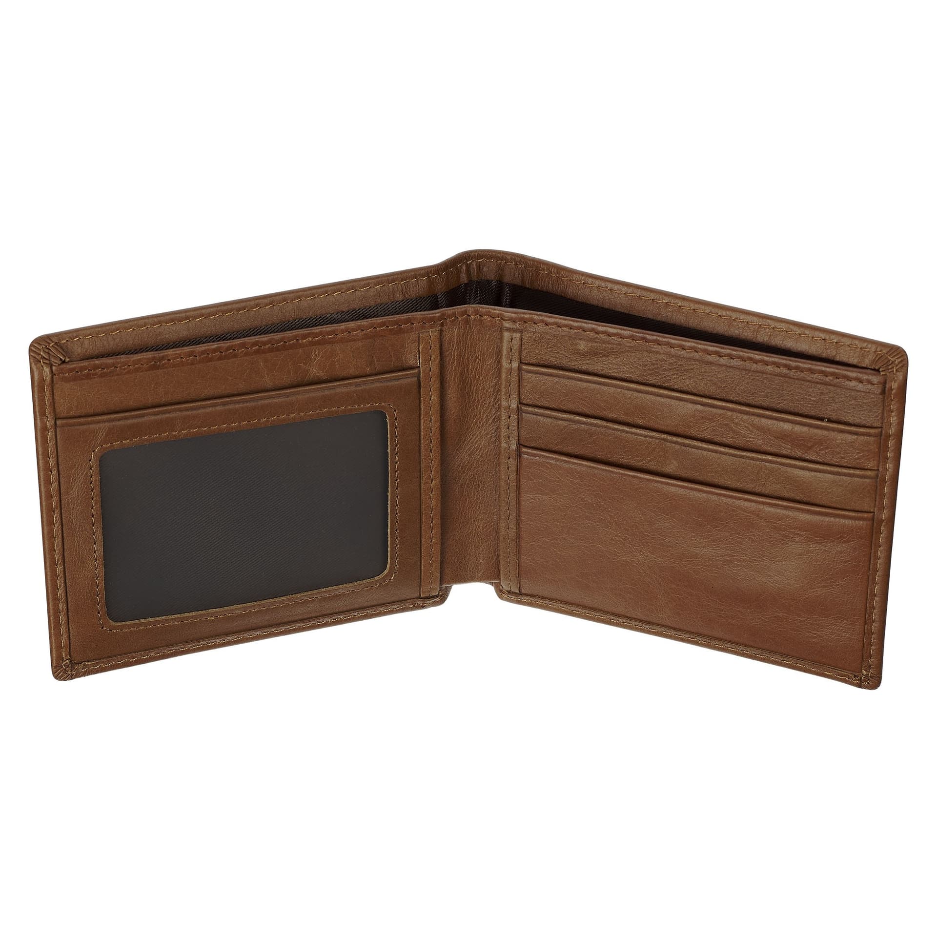 Wallet Leather Tan Be Strong and Steadfast Deut 31:6 - 5