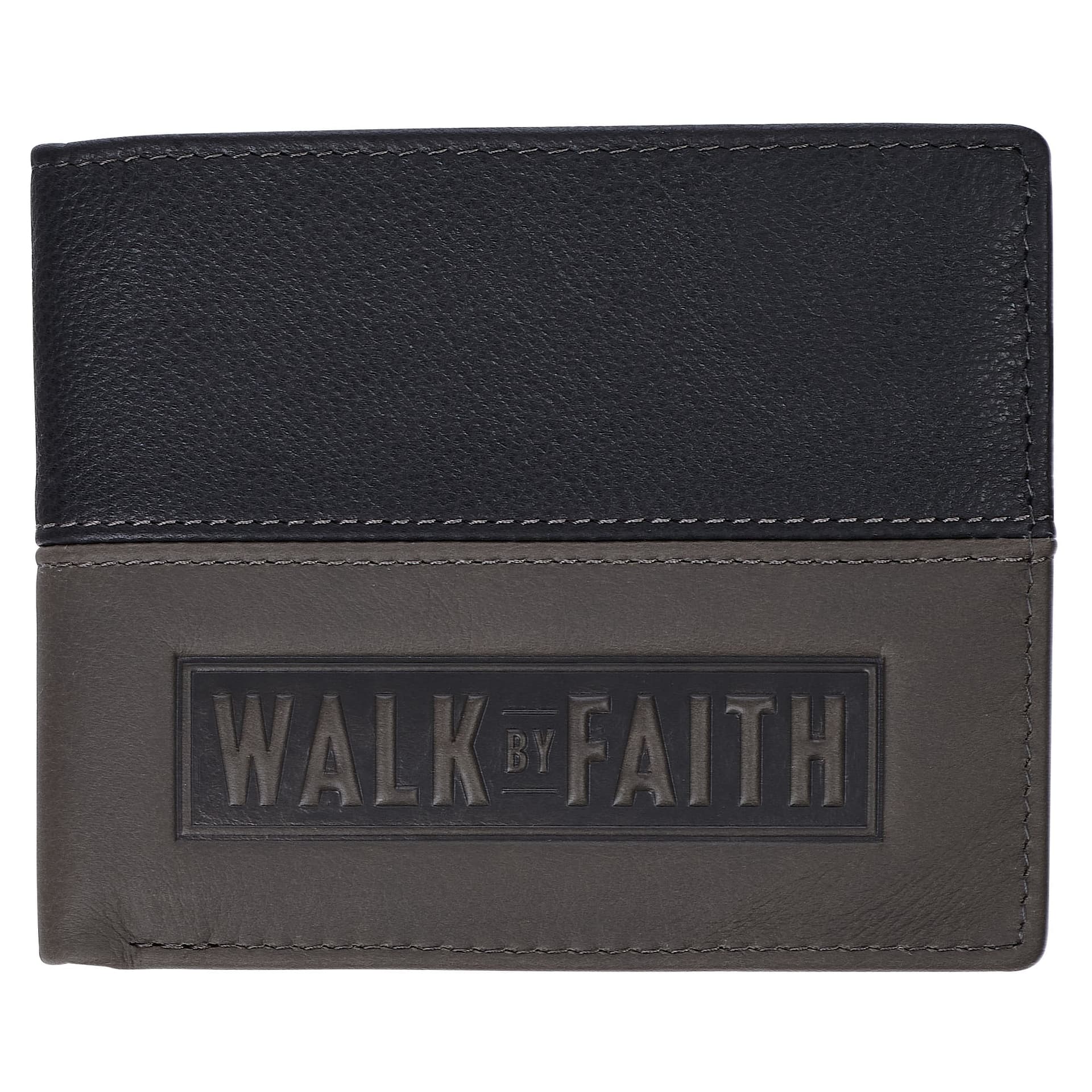 Wallet Leather Two-tone Walk by Faith 2 Cor 5:7 - 1
