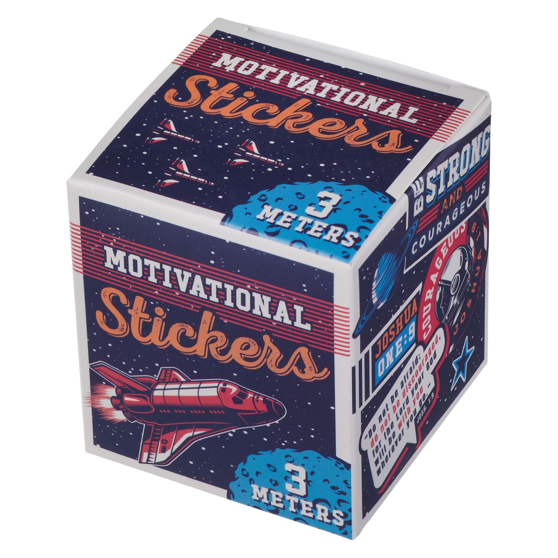 Sticker Roll Motivational Strong & Courageous Josh 1:9 - 1