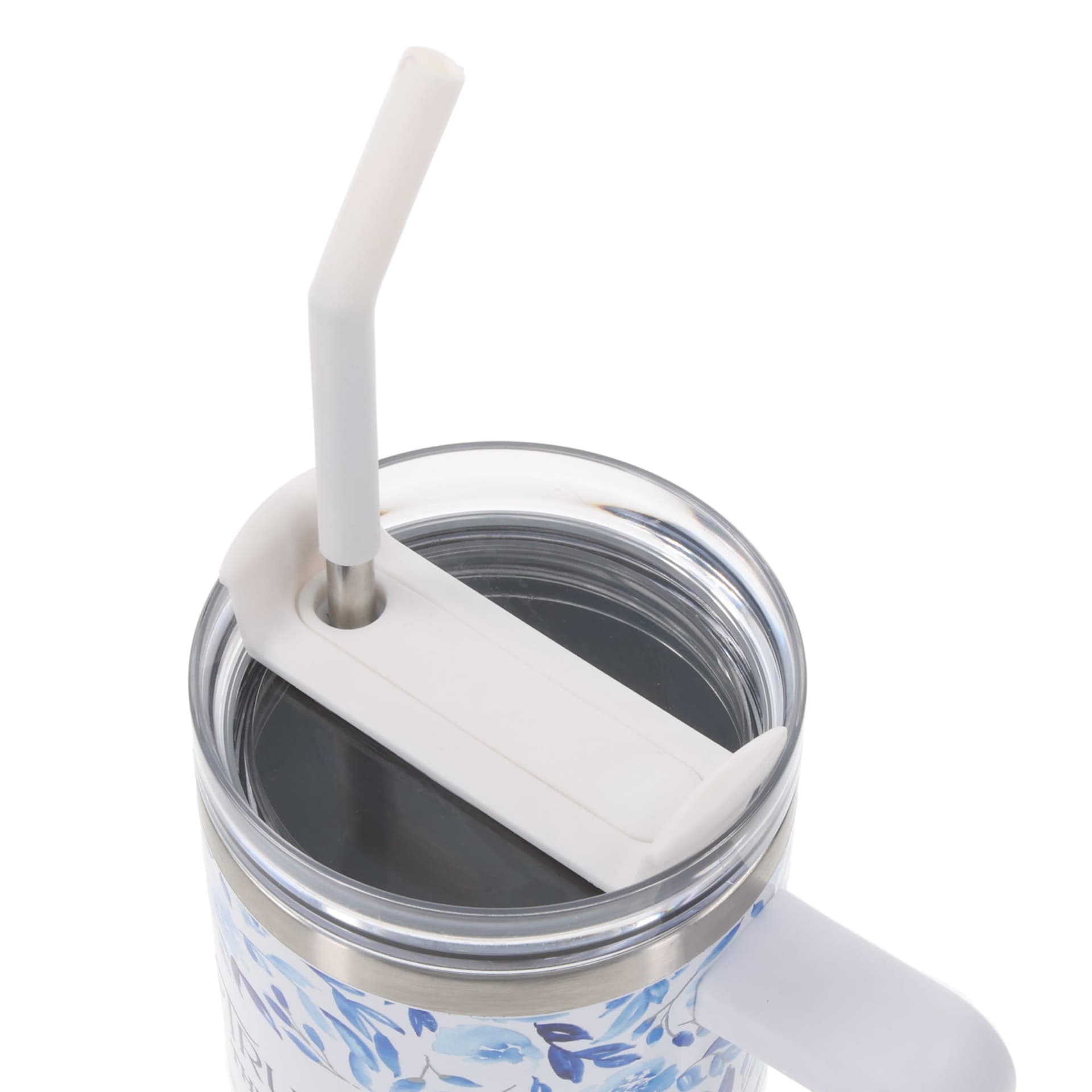 Tumbler straw SS Blue Floral Trust Prov 3:5 - 3