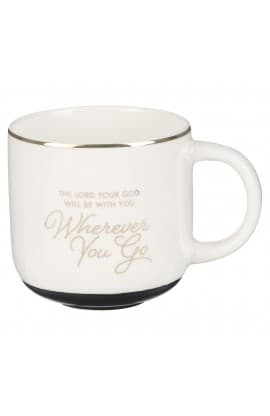 Mug White/Black Wherever You Go Josh 1:9 thumbnail 1