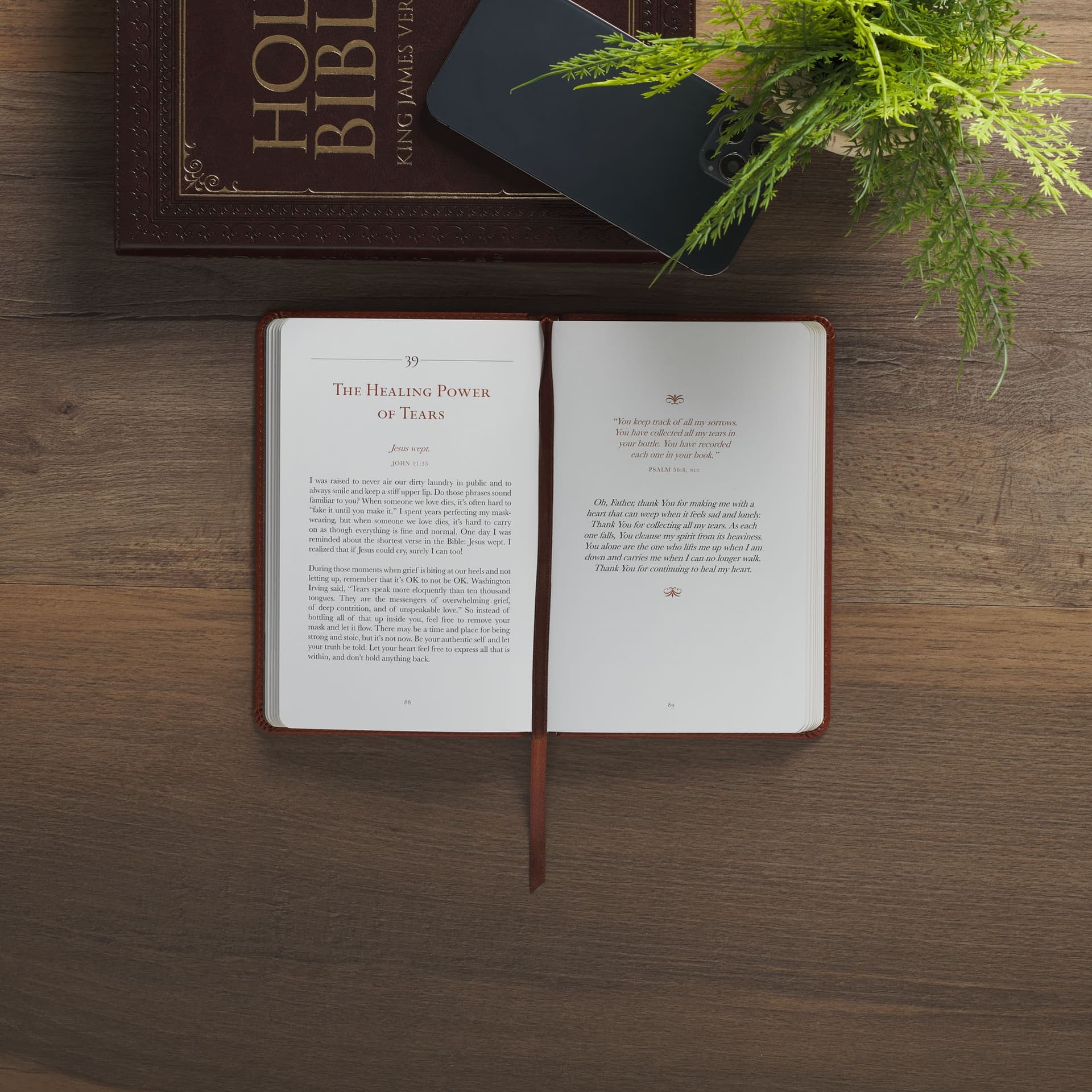 Devotional Comforted by God Faux Leather - 5