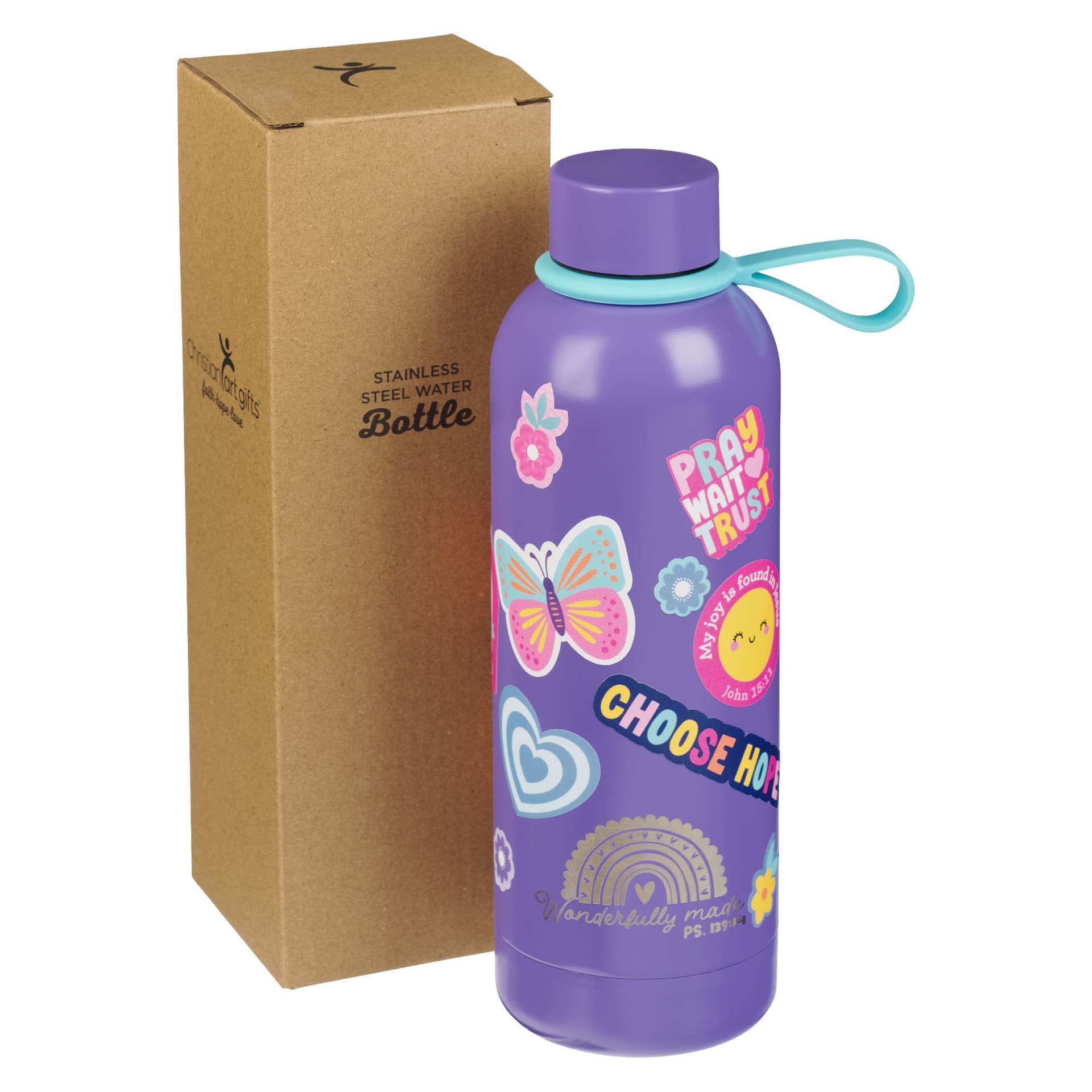 Water Bottle SS Stickers Purple Wonderfully Made P - 5