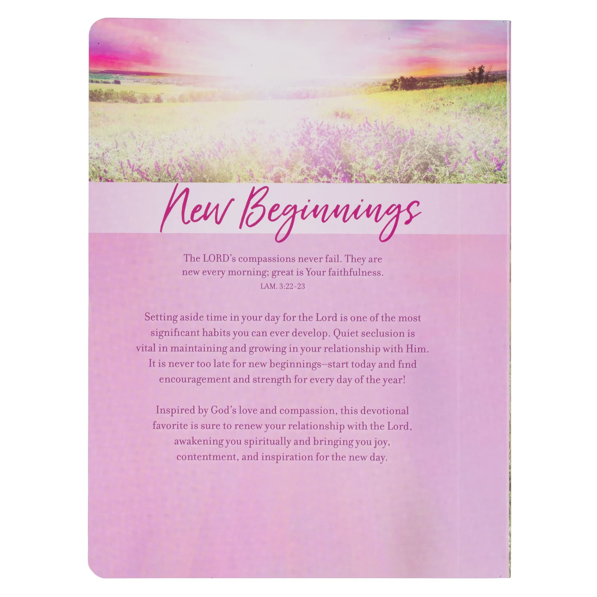 DEVOTIONAL NEW BEGINNINGS PINK FLORAL SOFTCOVER FEB - 2