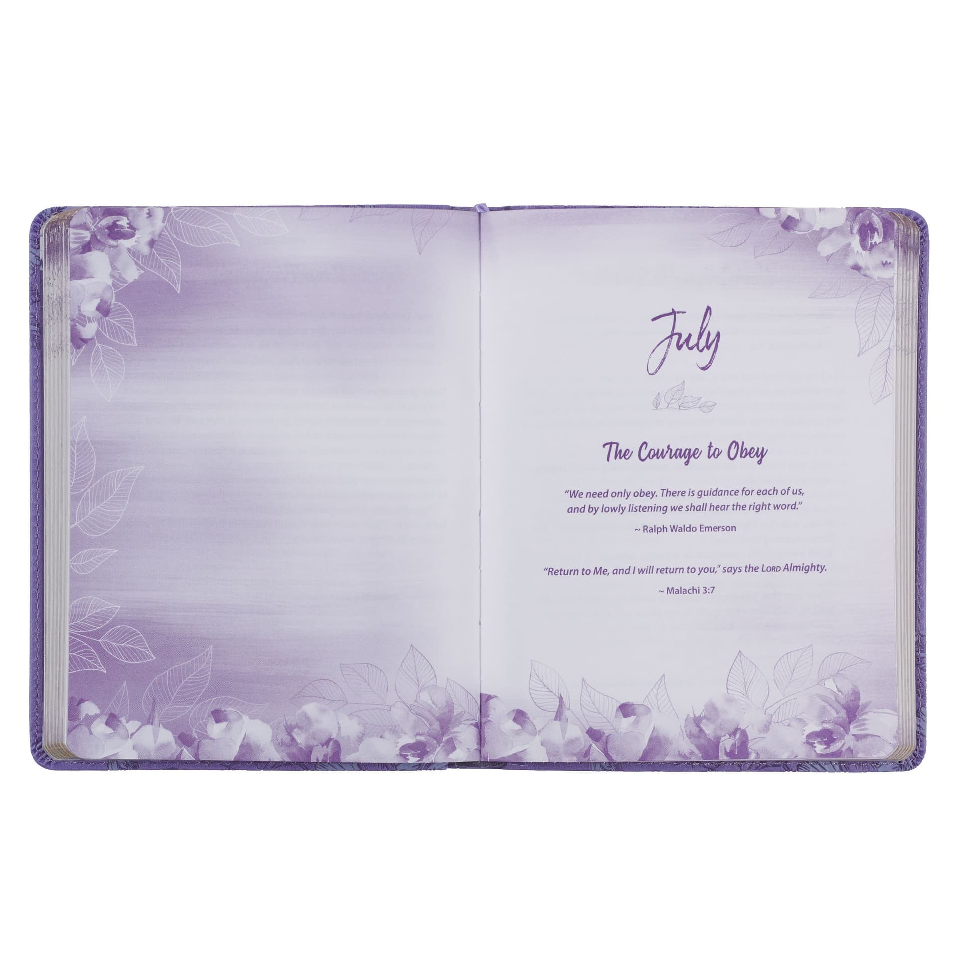 Devotional Strong & Courageous Faux Leather - 5
