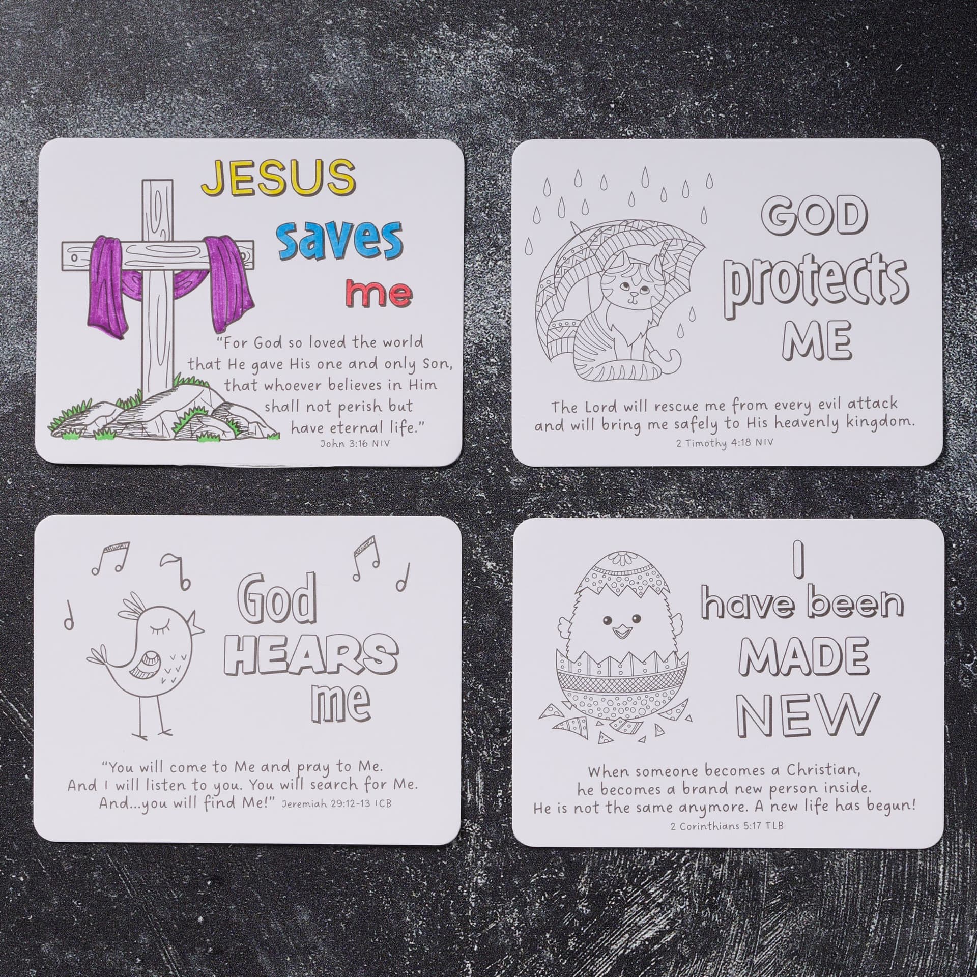 Coloring Cards Jesus Loves Me - 3