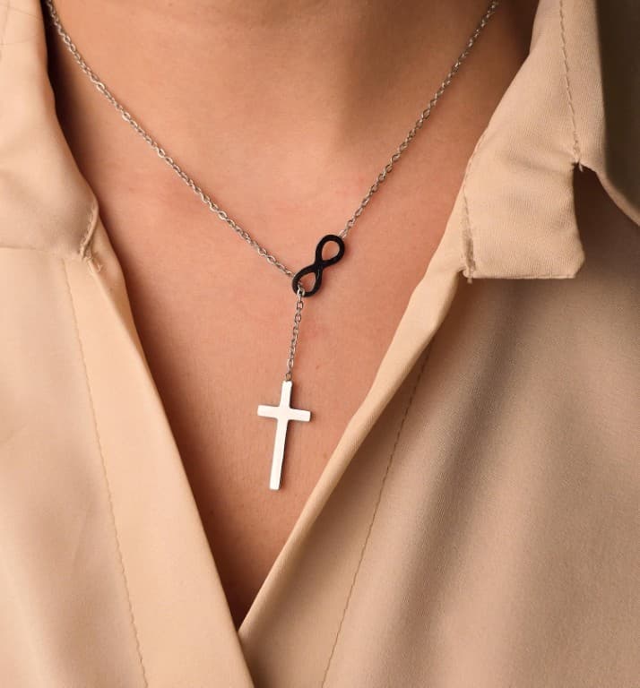 INFINITY CROSS NECKLACE - 1