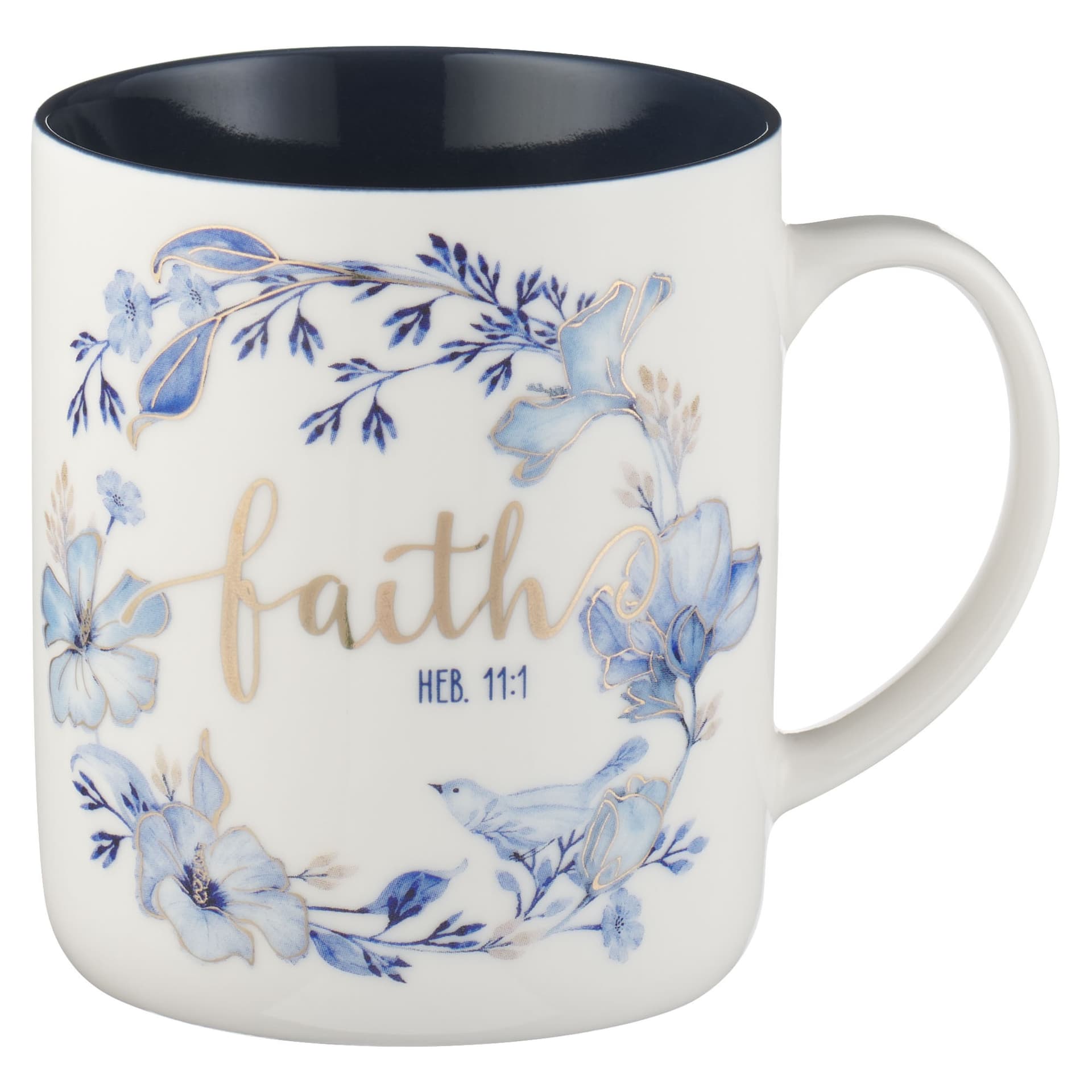 Mug Set 4pc Blue Floral Geometric - 4