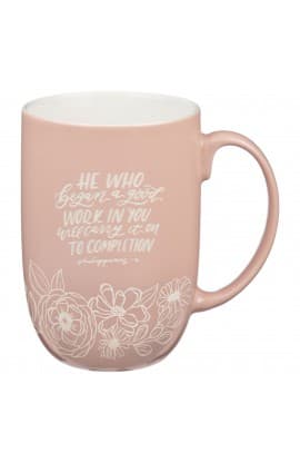 Mug Peach Good Works Phil 1:6 thumbnail 1