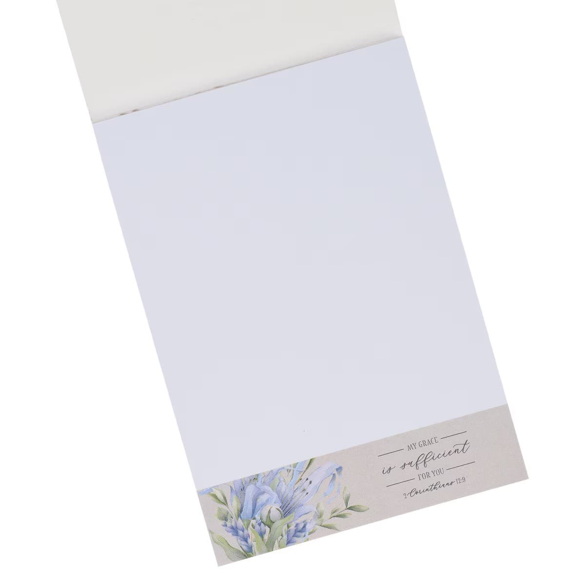 My Grace is Sufficient Lilac Floral Notepad 2 Corinthians 12:9 - 2