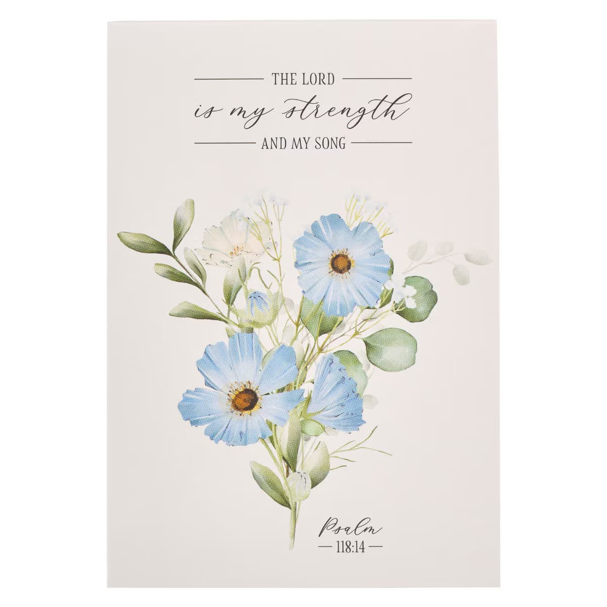 My Strength and My Song Blue Floral Notepad Psalm 118:14 - 1