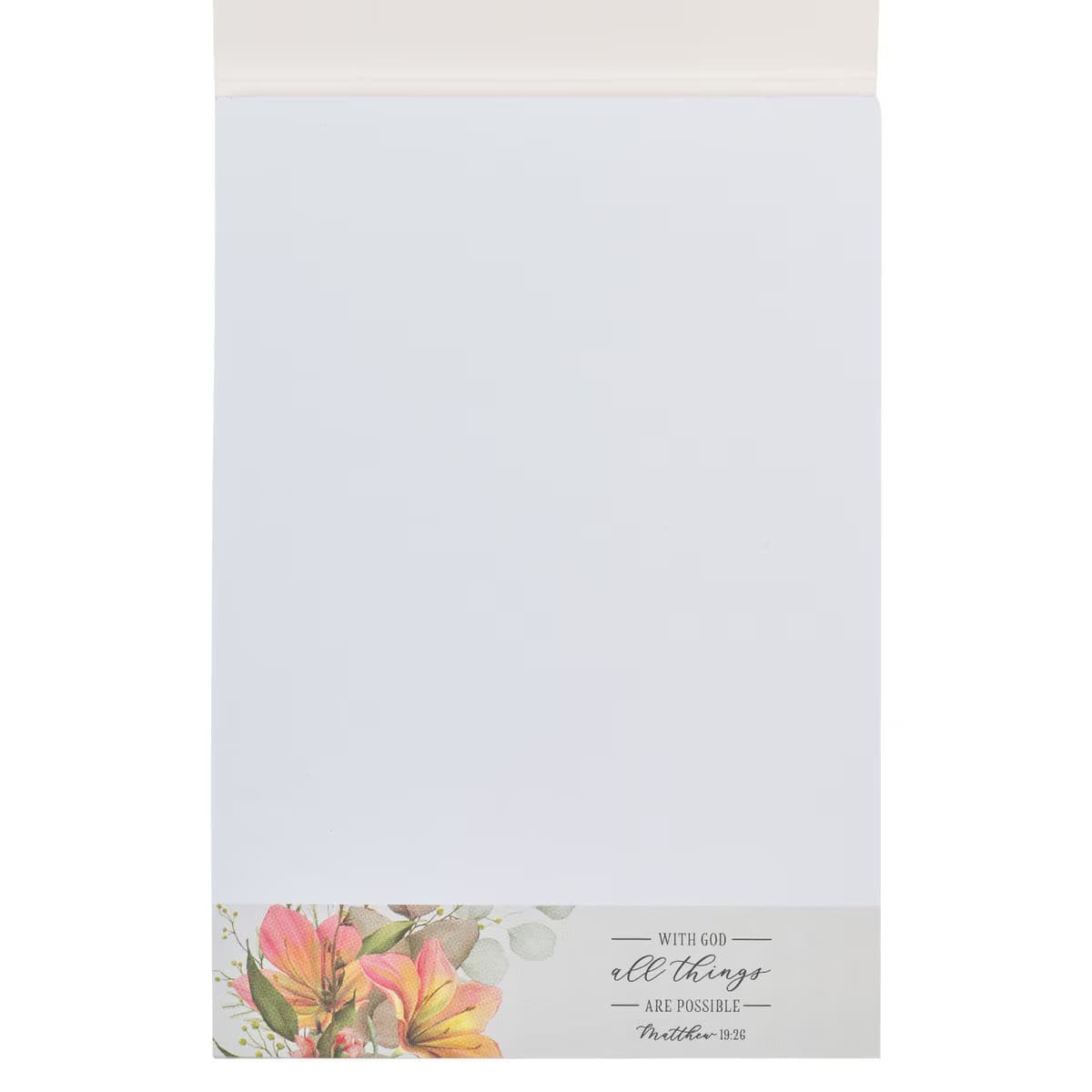 All Things are Possible Blue Floral Notepad Matthew 19:26 - 3