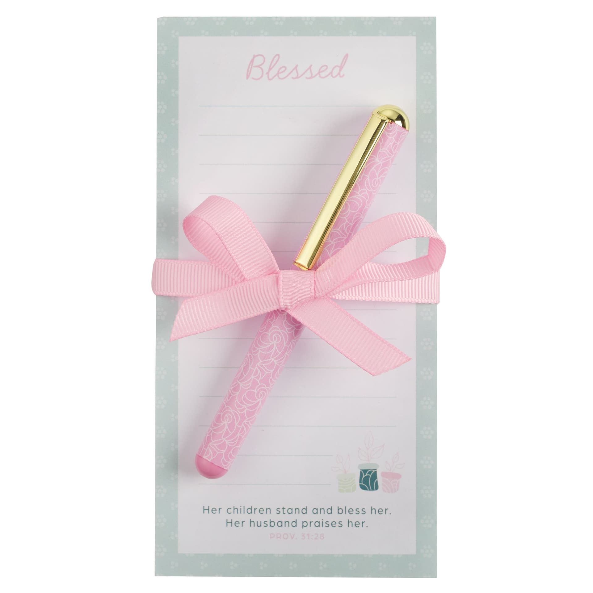 Magnetic Notepad w/pen Blessed Prov 31:28 - 1