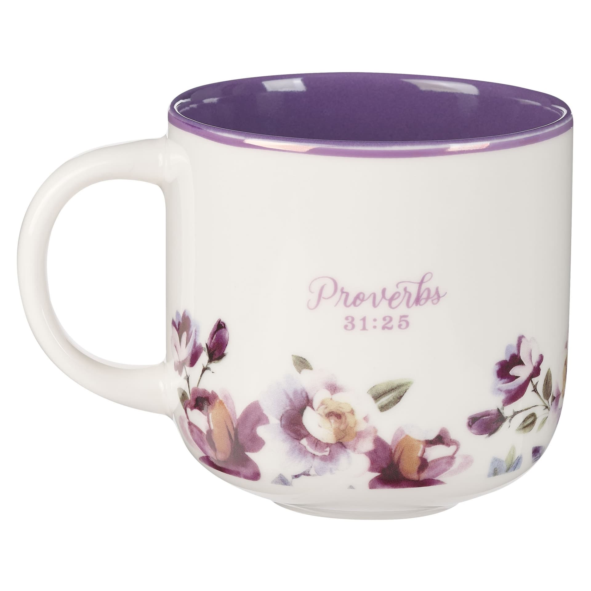 Mug Purple Strength and Dignity Prov 31:25 - 2