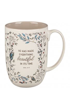 MUG CREAM/BROWN EVERYTHING BEAUTIFUL ECC 3:11 thumbnail 1