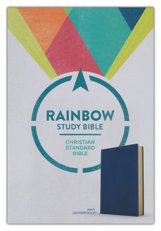 CSB Rainbow Study Bible Navy LeatherTouch - 1