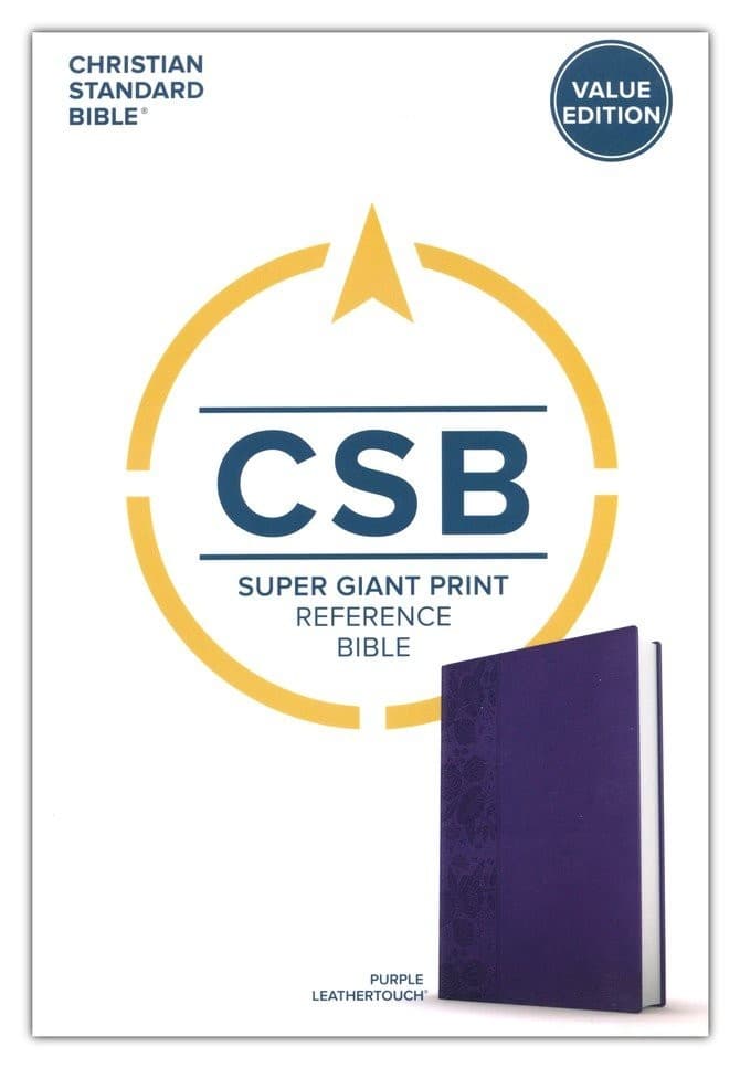 CSB Super Giant Print Reference Bible Purple Leath - 1