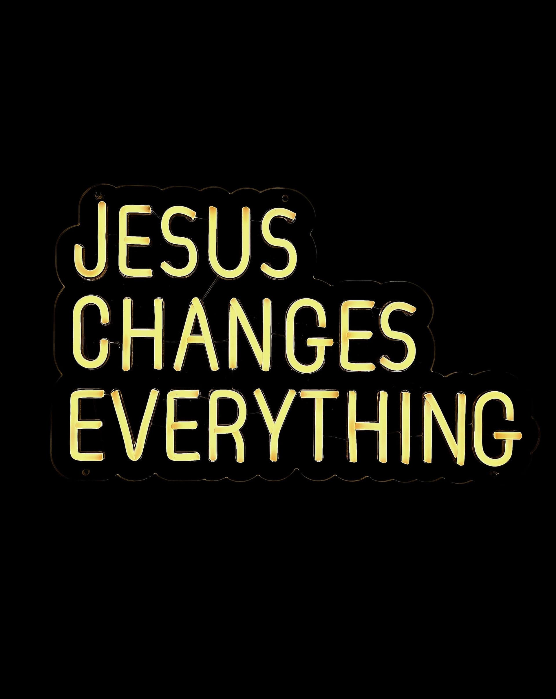 JESUS CHANGES EVERYTHING  NEON LED LIGHT - 1