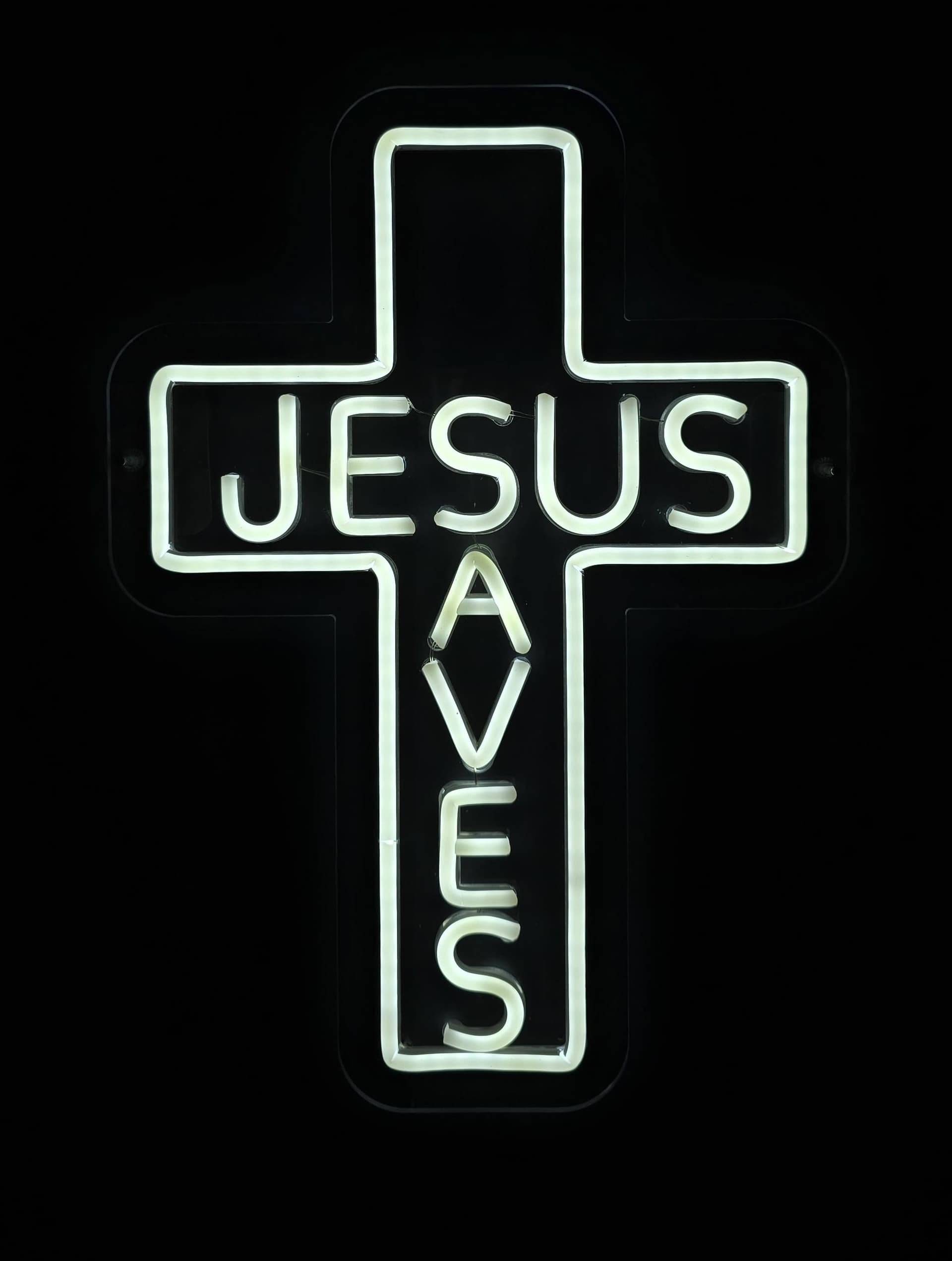 JESUS SAVES CROSS NEON LED LIGHT - 1