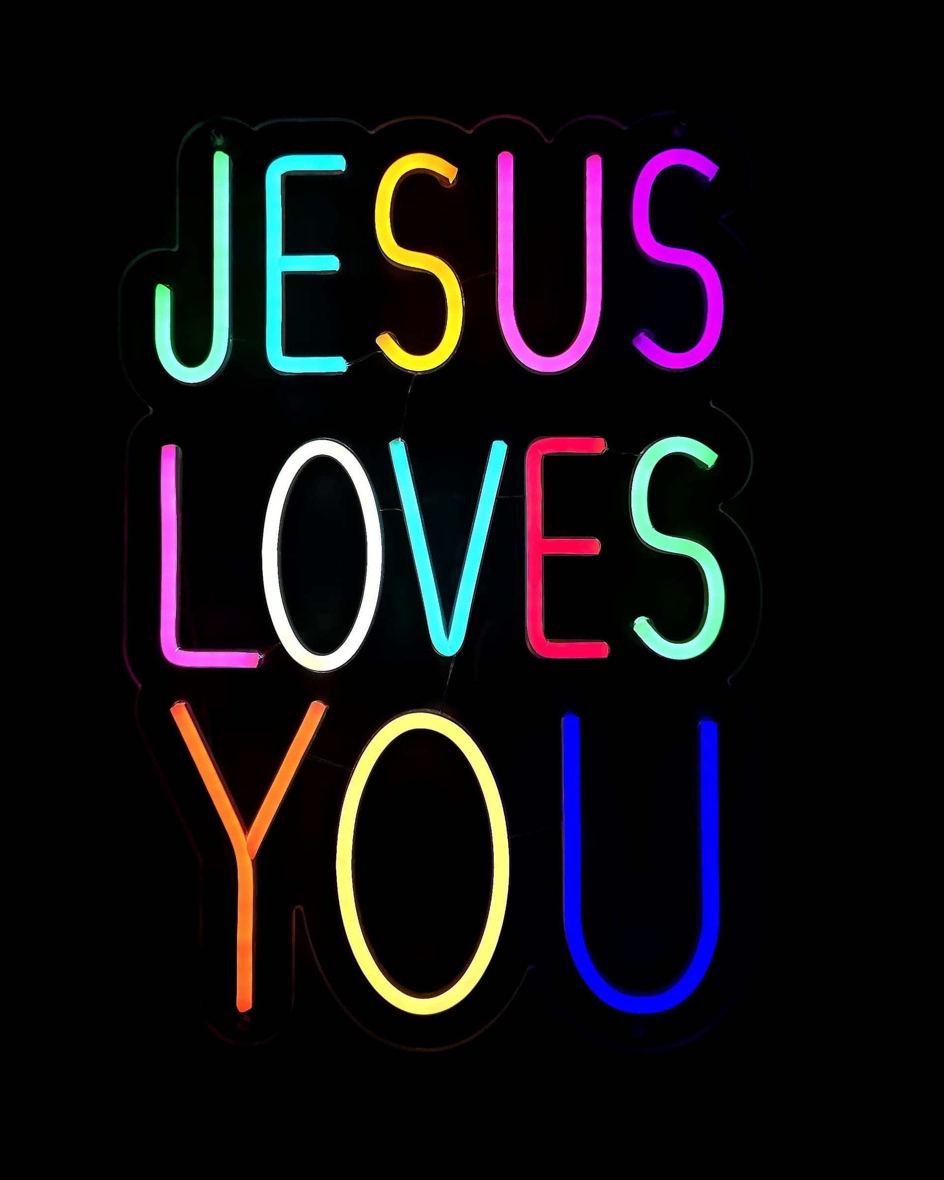 JESUS LOVES YOU NEON LED LIGHT - 1