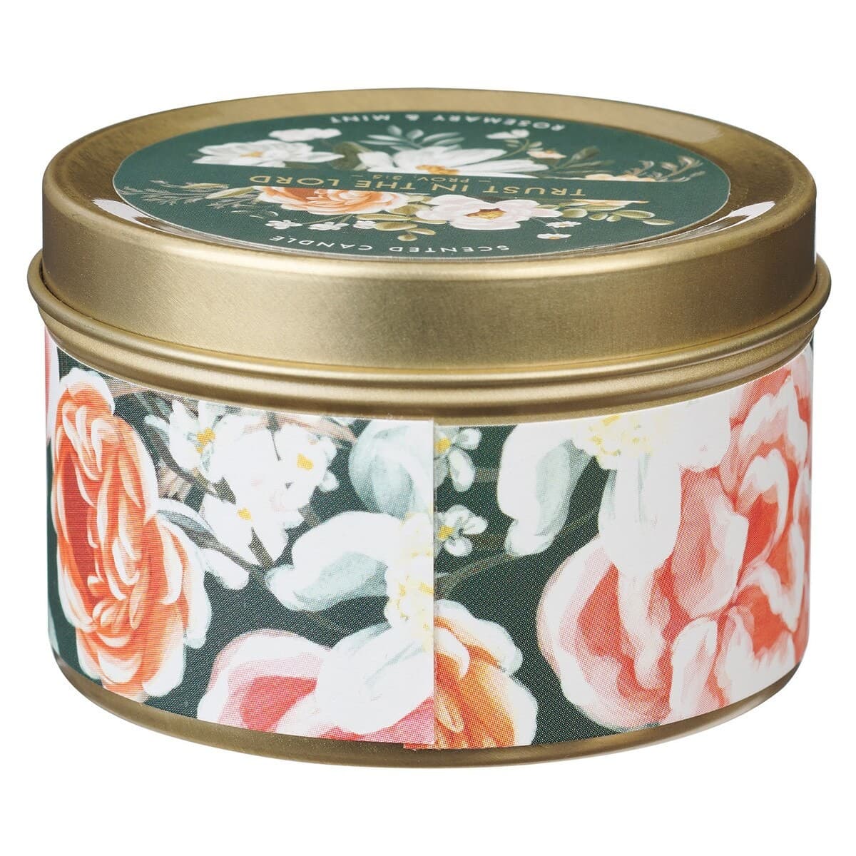 Trust in the Lord Rosemary and Mint Candle in a Tin - 2