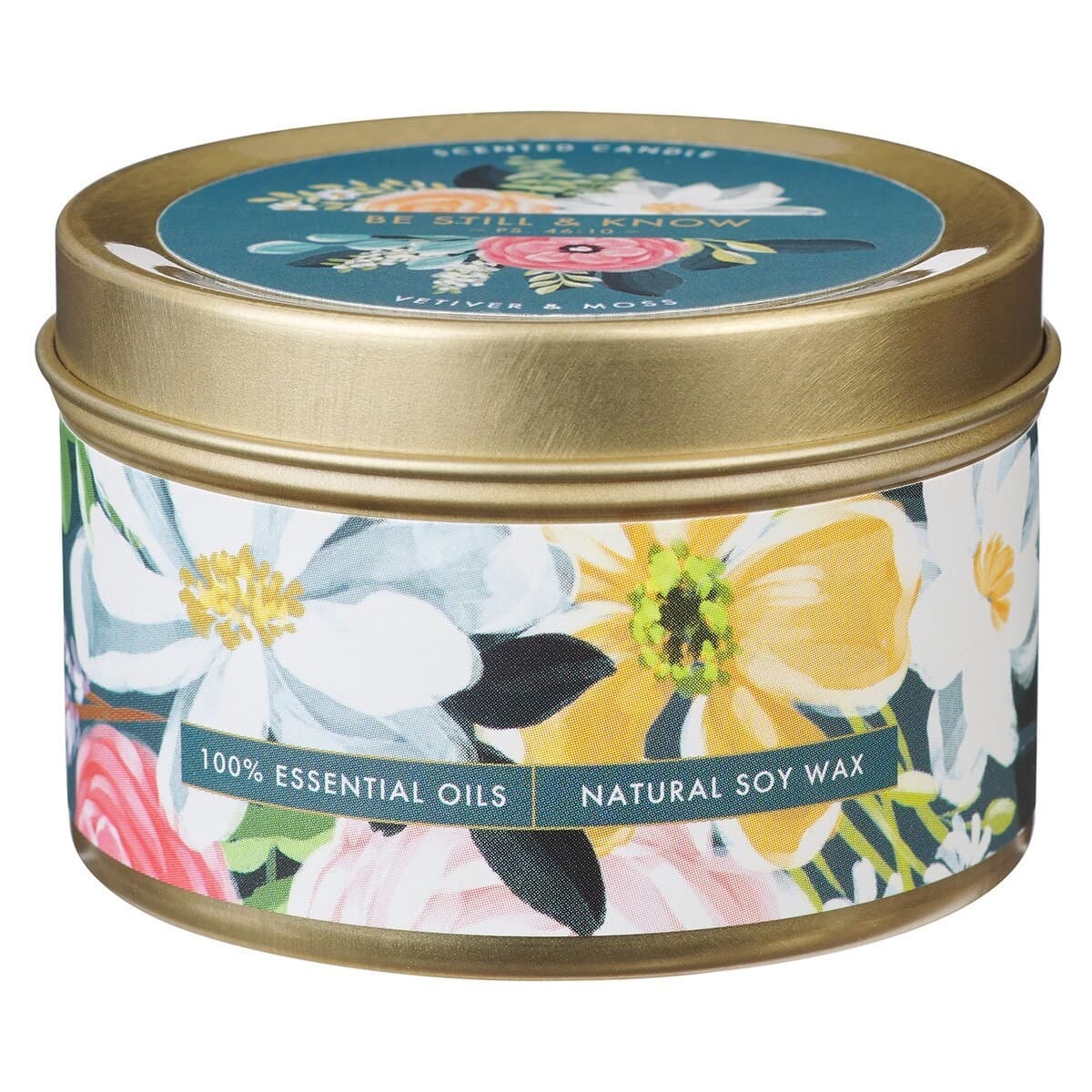 Be Still and Know Vetiver and Moss Candle in a Tin - 1